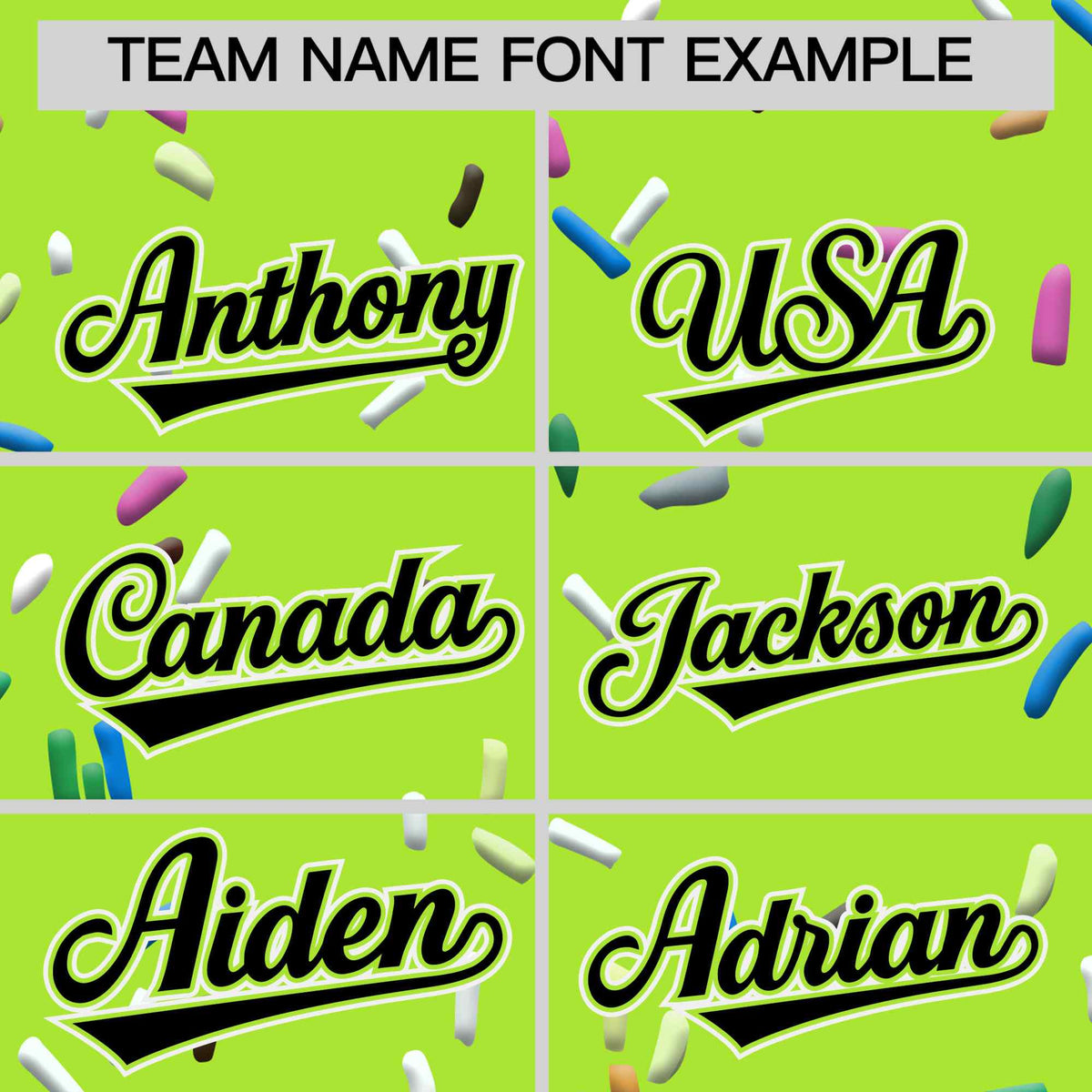 Custom Neon Green Black Ice Cream Pattern Personalized V-Neck Hockey Jersey| KXKSHOP