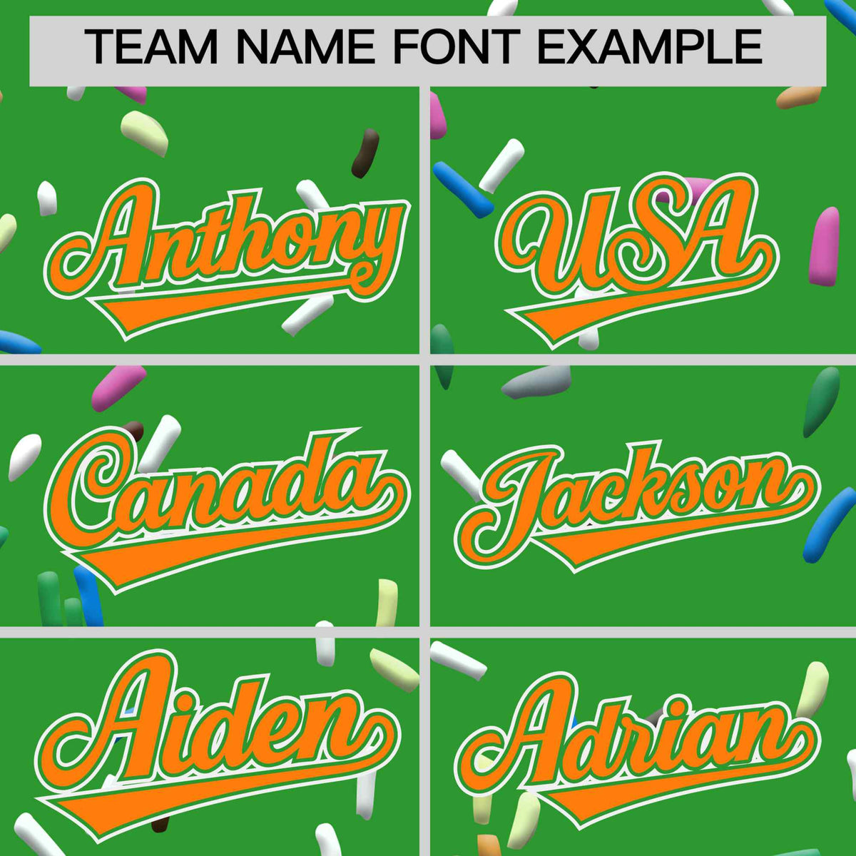 Custom Light Green Orange Ice Cream Pattern Personalized V-Neck Hockey Jersey| KXKSHOP