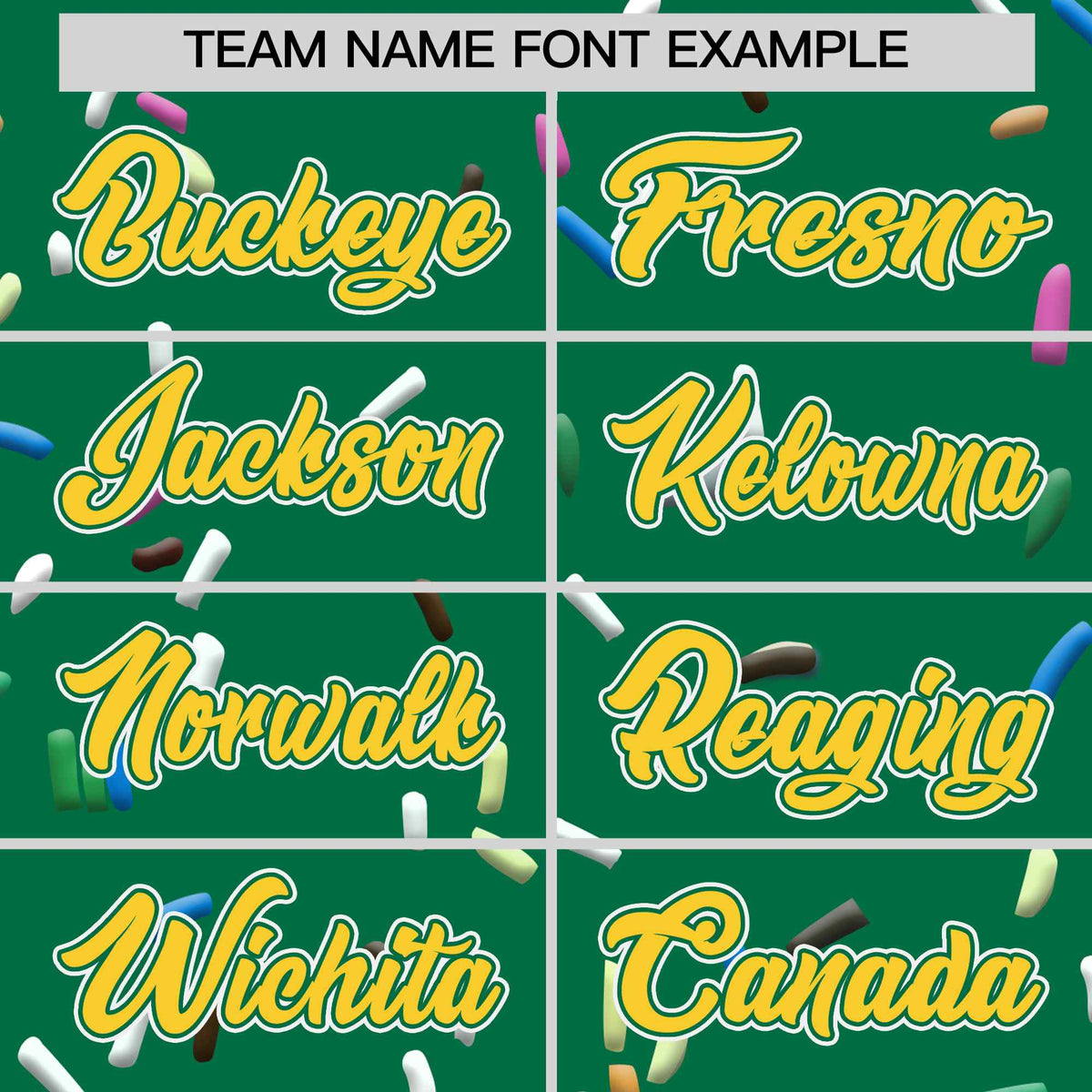 Custom Kelly Green Gold Ice Cream Pattern Personalized V-Neck Hockey Jersey