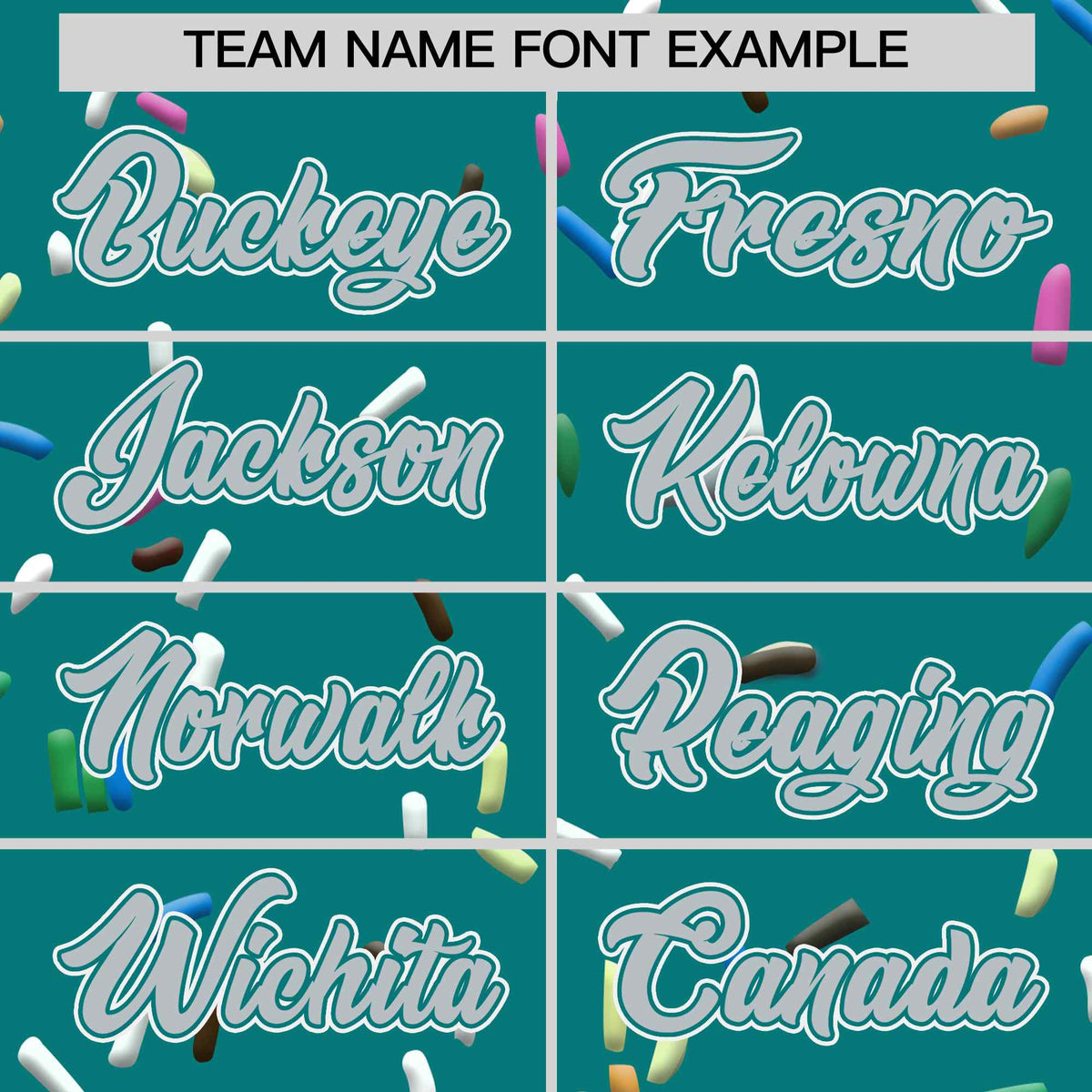 Custom Teal Silver Ice Cream Pattern Personalized V-Neck Hockey Jersey