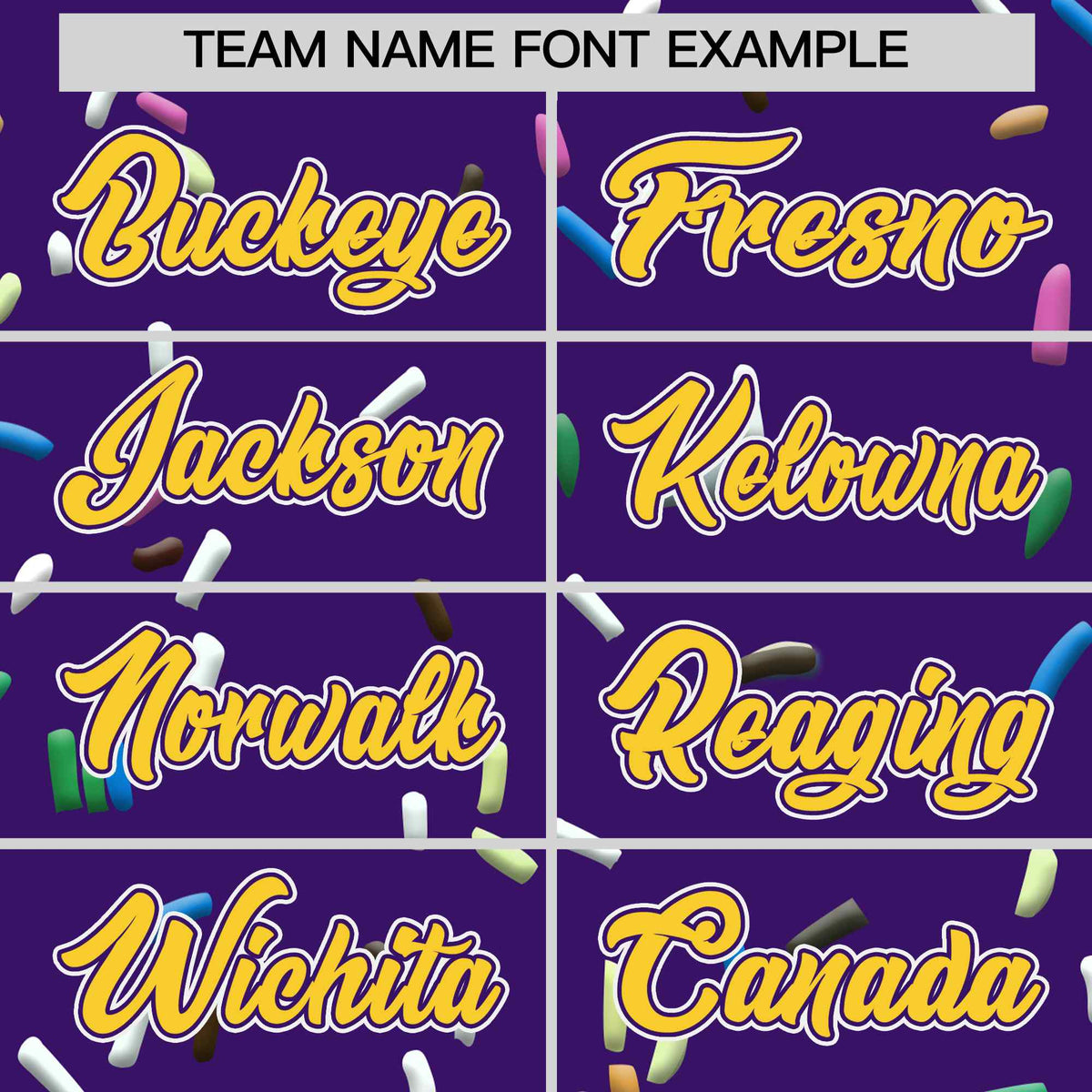 Custom Purple Gold Ice Cream Pattern Personalized V-Neck Hockey Jersey