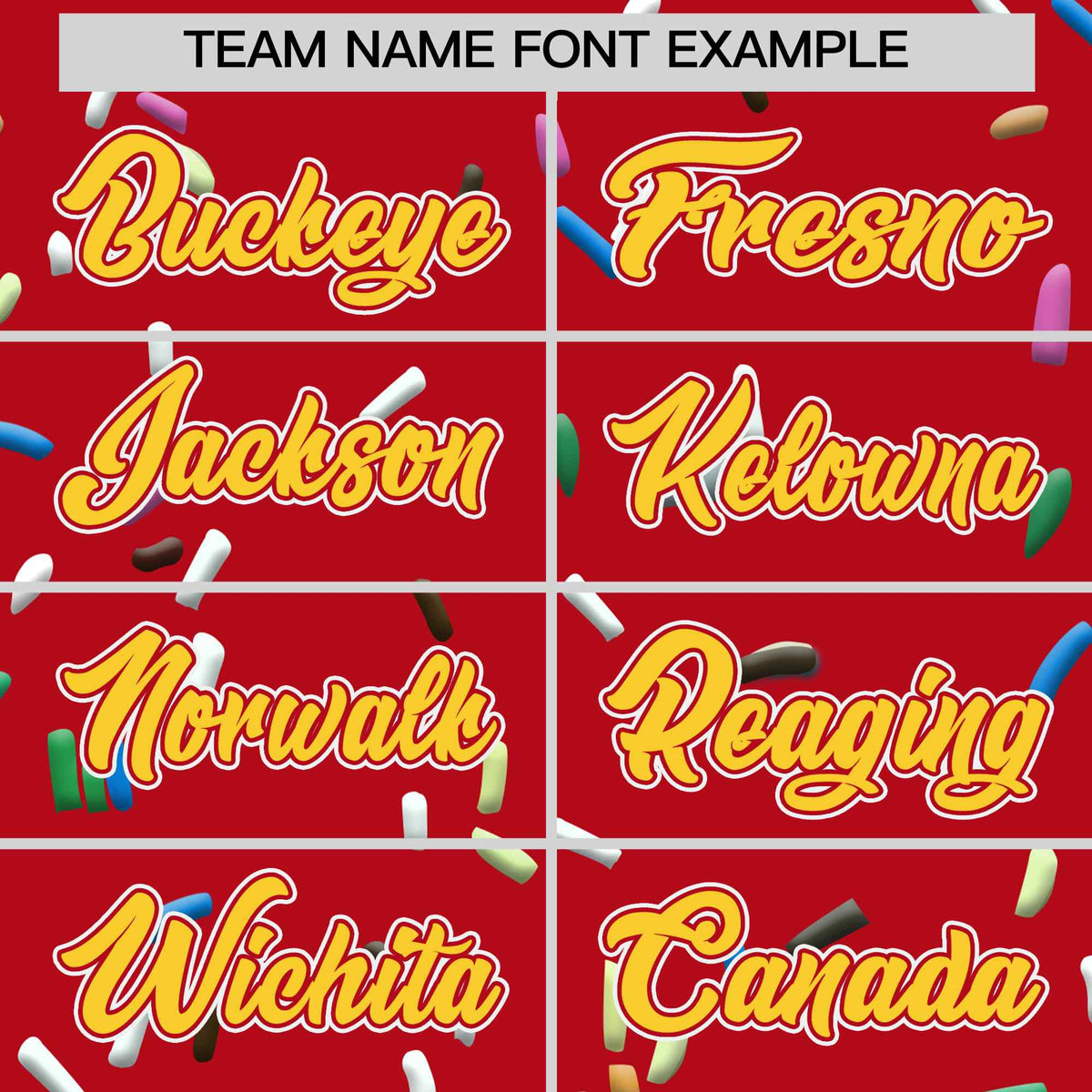 Custom Red Gold Ice Cream Pattern Personalized V-Neck Hockey Jersey