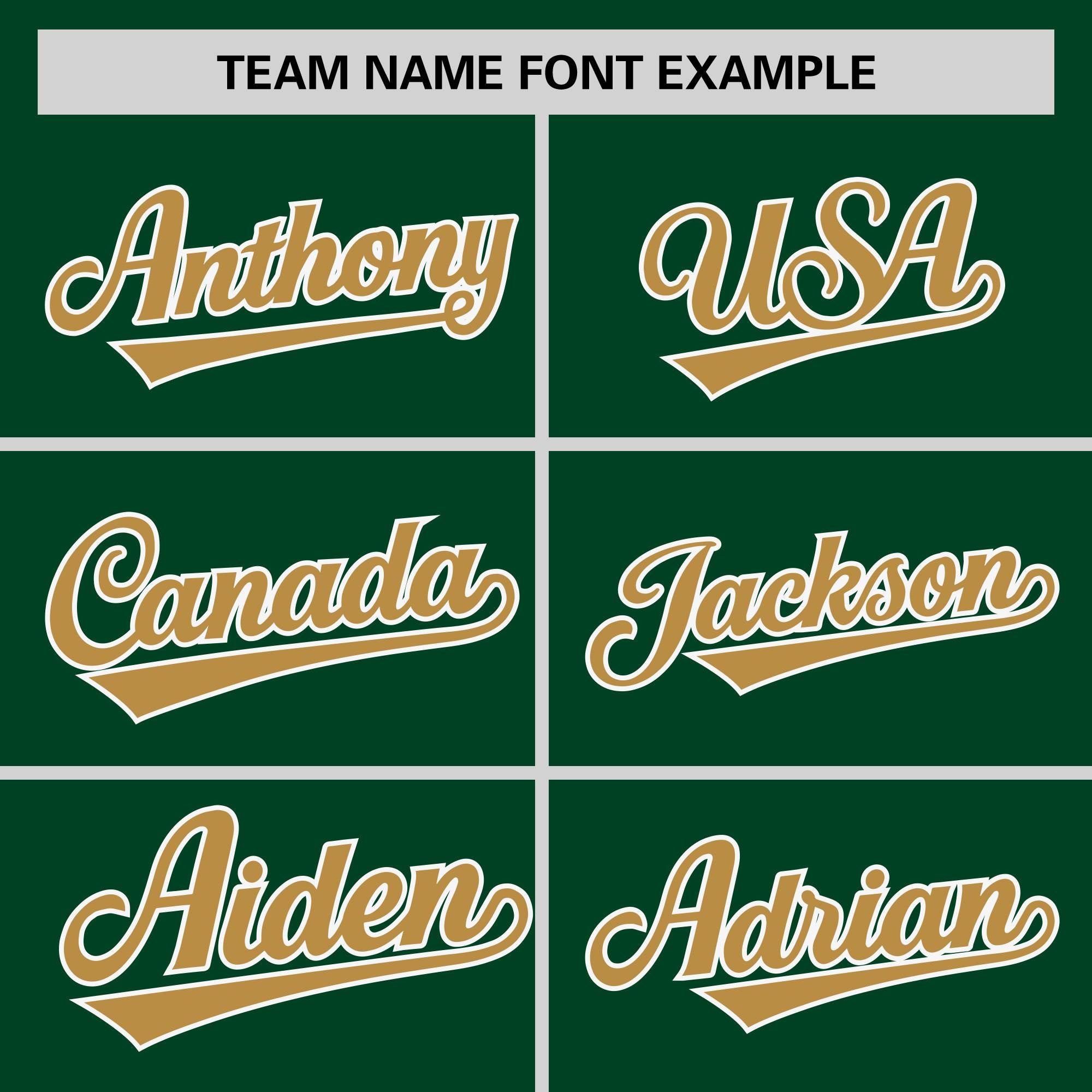 Custom Green Old Gold Personalized Raglan Sleeves Round-Neck Hockey Jersey | KXKSHOP