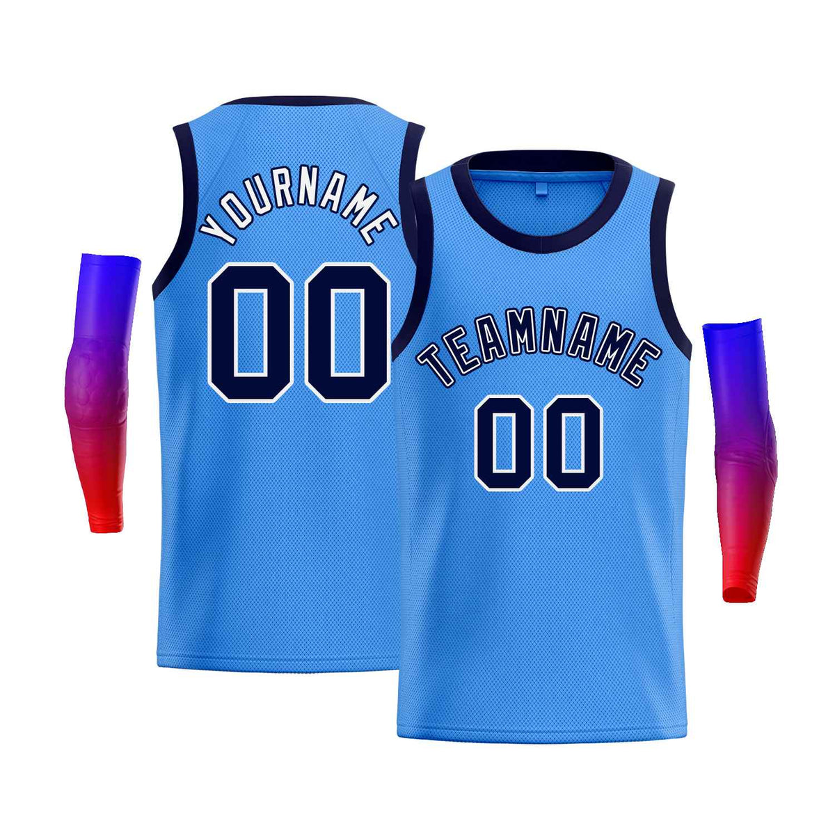 Custom Blue Navy-White Classic Tops Men Casual Bull Basketball Jersey