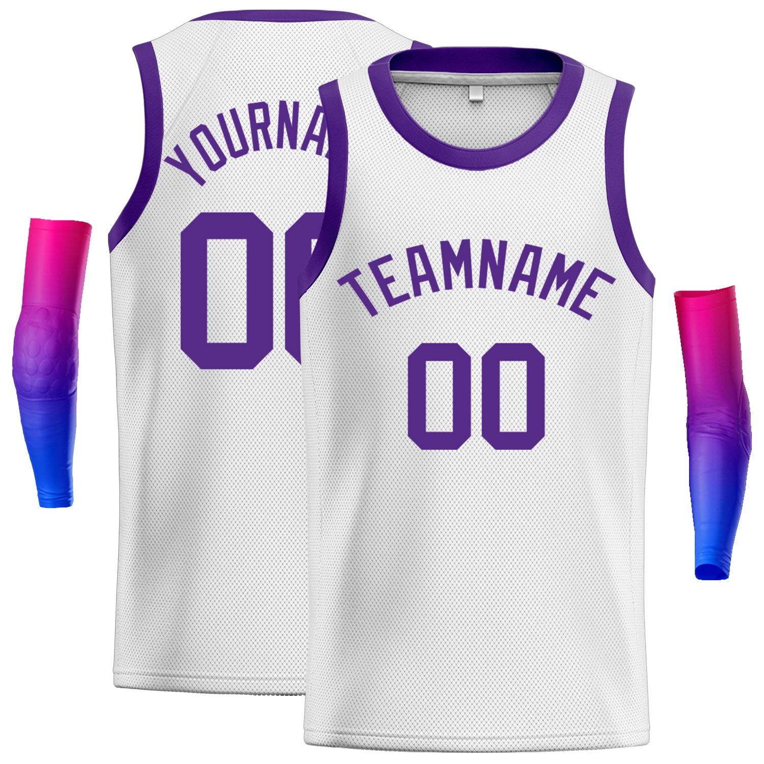 Custom White Purple Classic Tops Men Casual Basketball Jersey| KXKSHOP