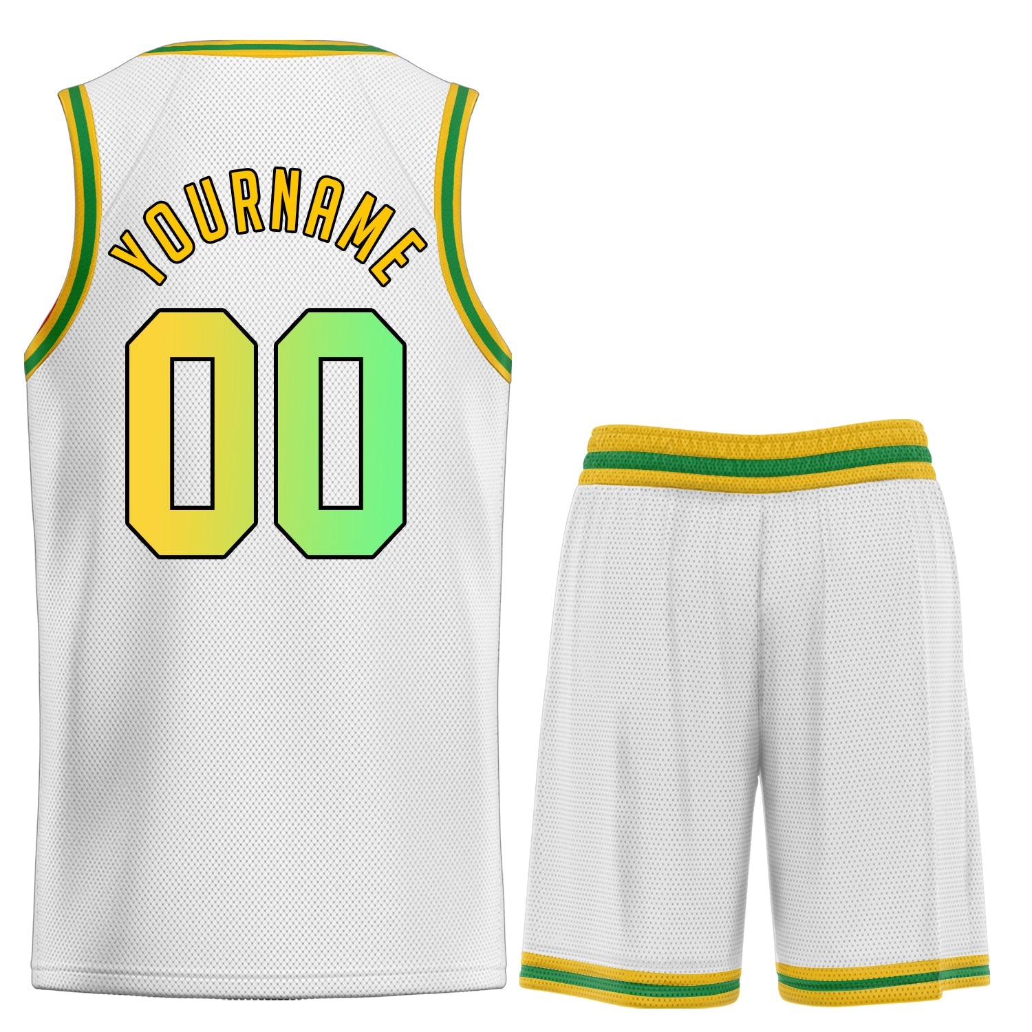 Custom Neon Green White-Navy Classic kits Sports Uniform Basketball Jersey| KXKSHOP