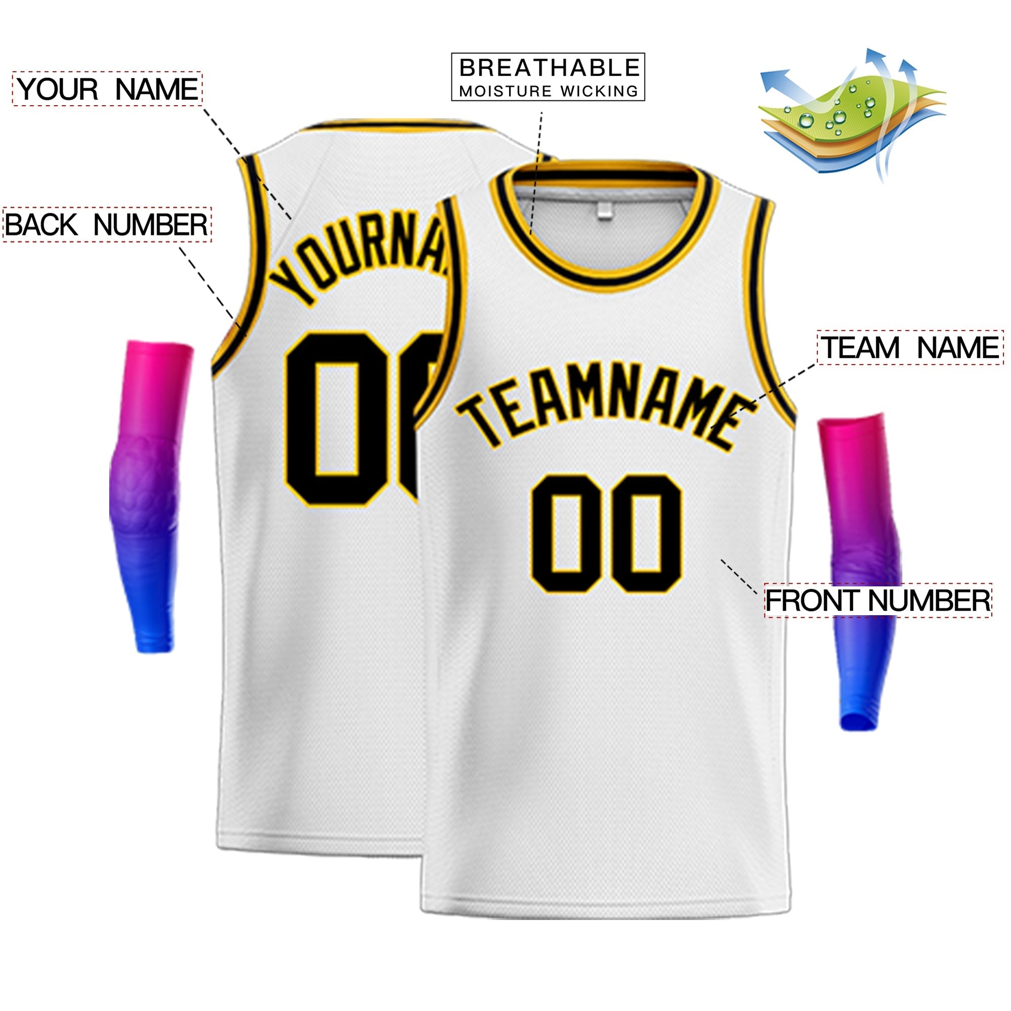 Custom Neon Green White-Navy Classic kits Sports Uniform Basketball Jersey| KXKSHOP