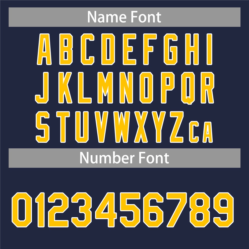 Custom Navy Yellow-White Classic Tops Fashion Basketball Jersey