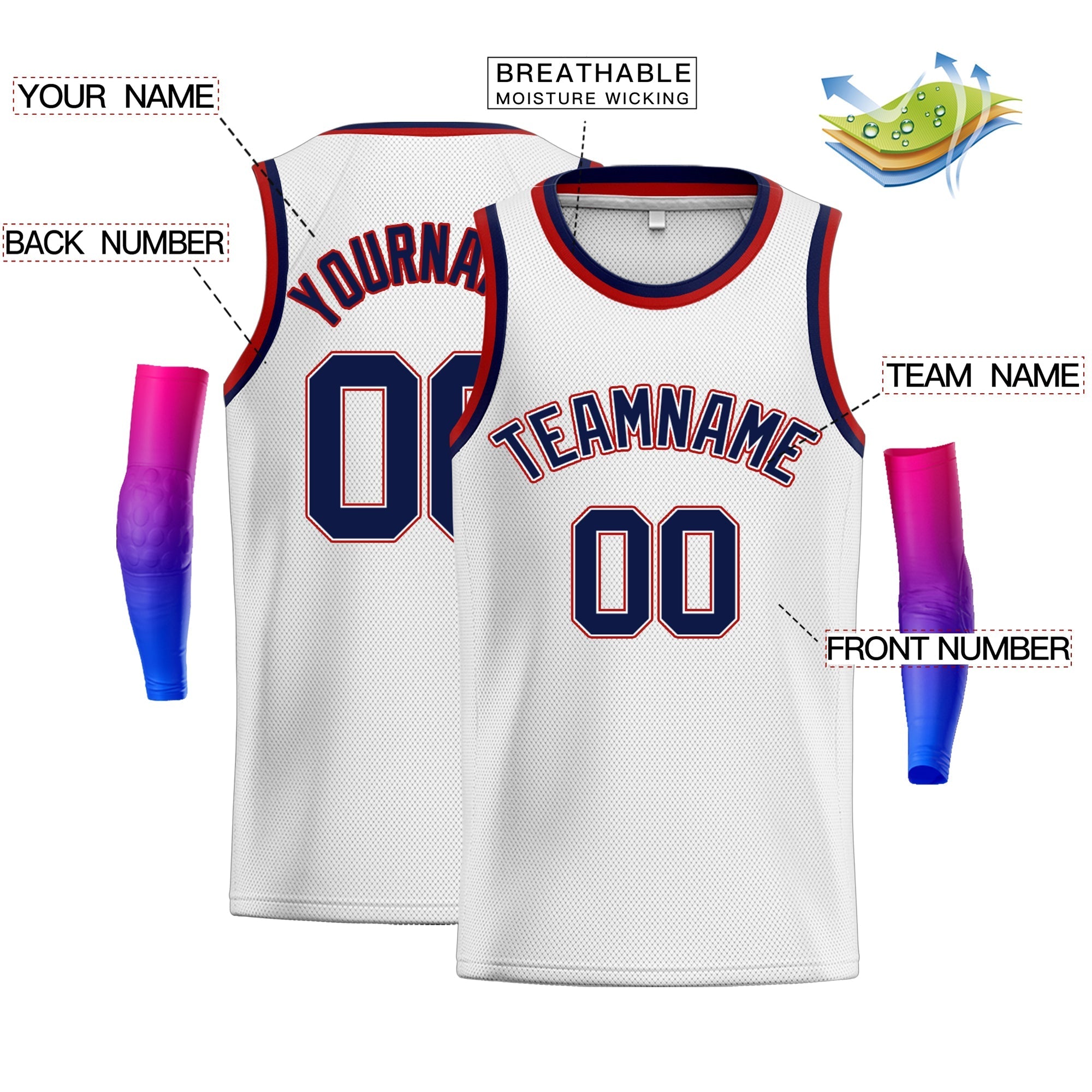 Custom Neon Green White-Navy Classic kits Sports Uniform Basketball Jersey| KXKSHOP