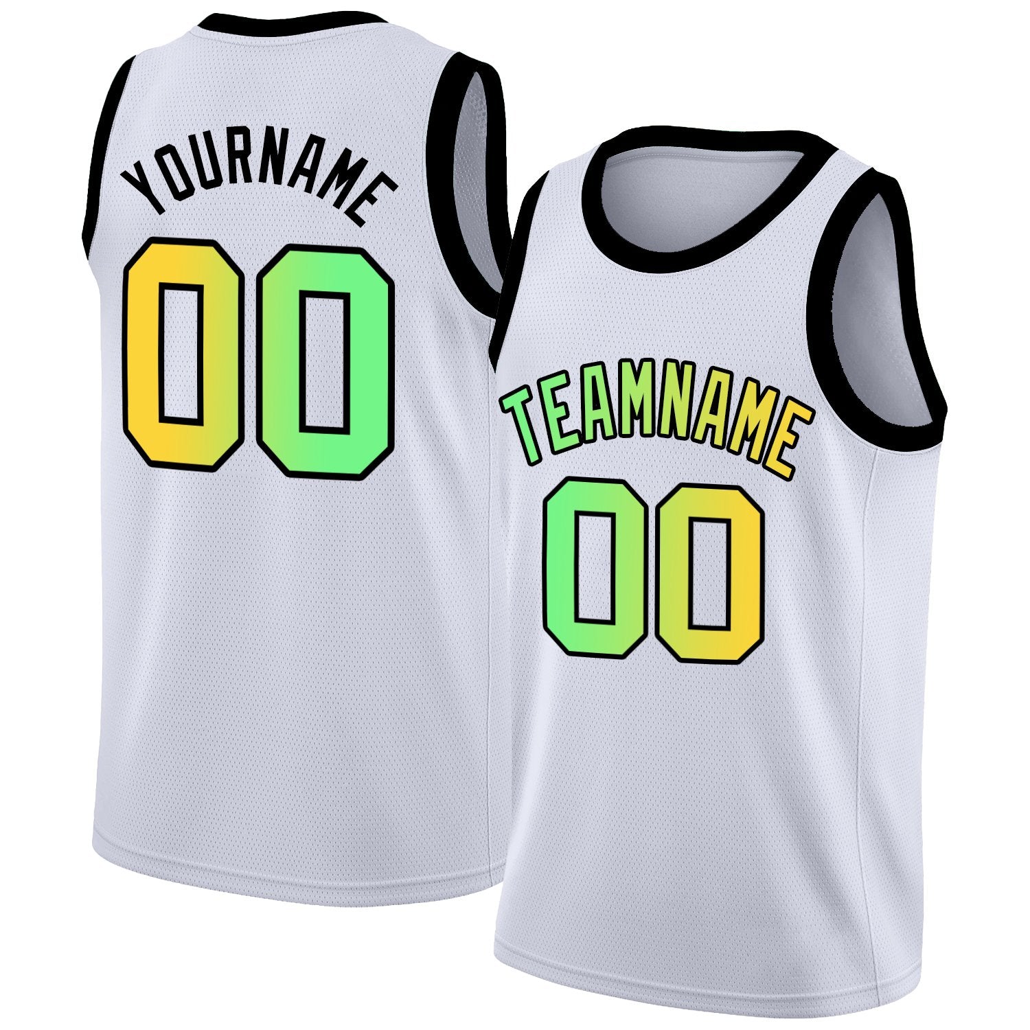 Custom White Black  Gradient Fashion Tops Basketball Jersey| KXKSHOP