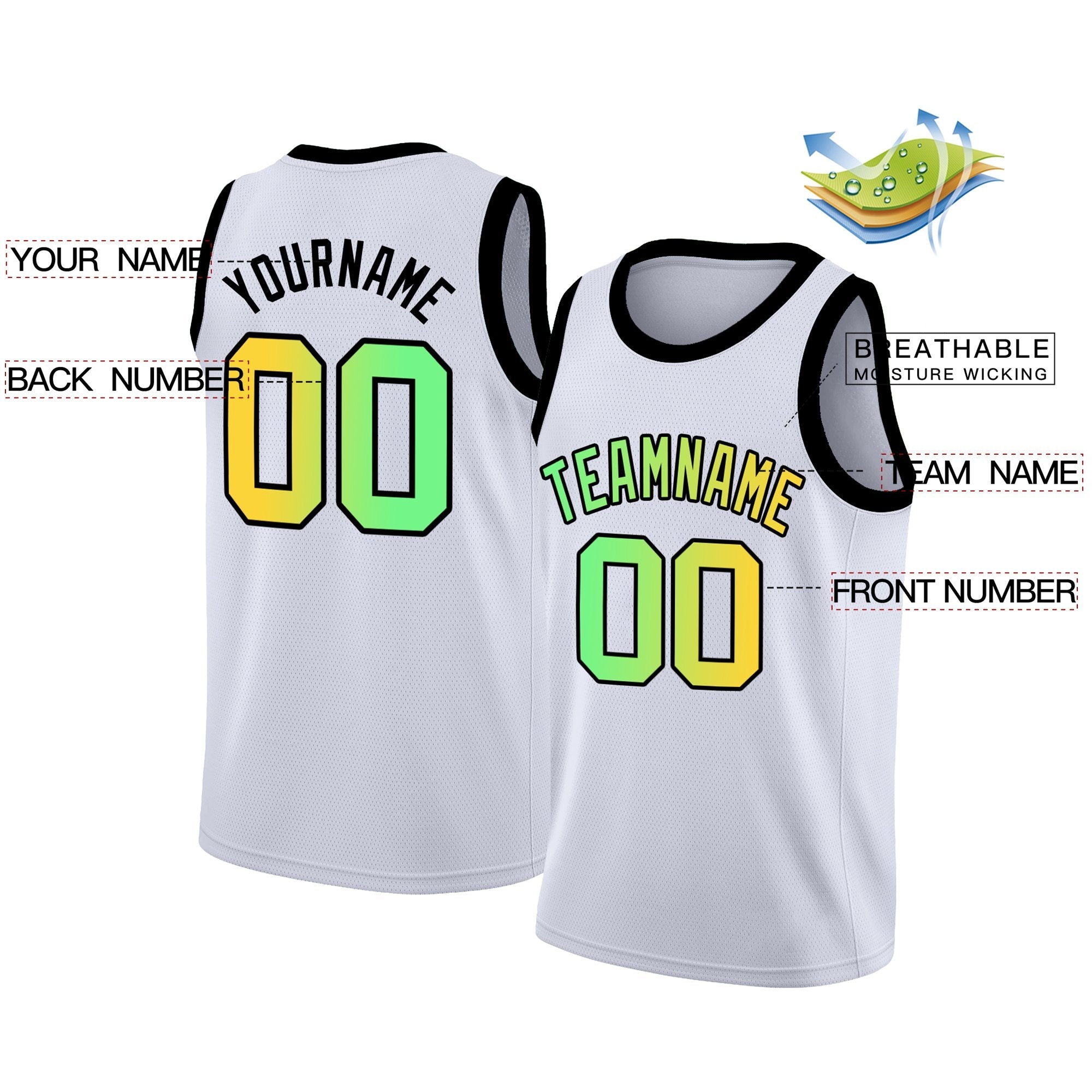 Custom Neon Green White-Navy Classic kits Sports Uniform Basketball Jersey| KXKSHOP