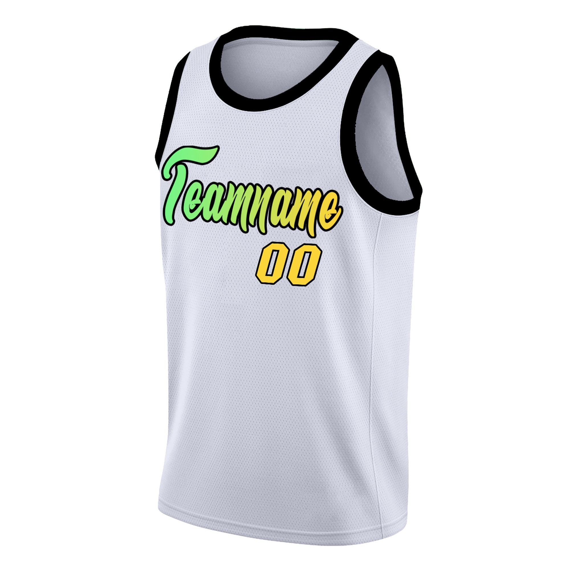 Custom Neon Green White-Navy Classic kits Sports Uniform Basketball Jersey| KXKSHOP