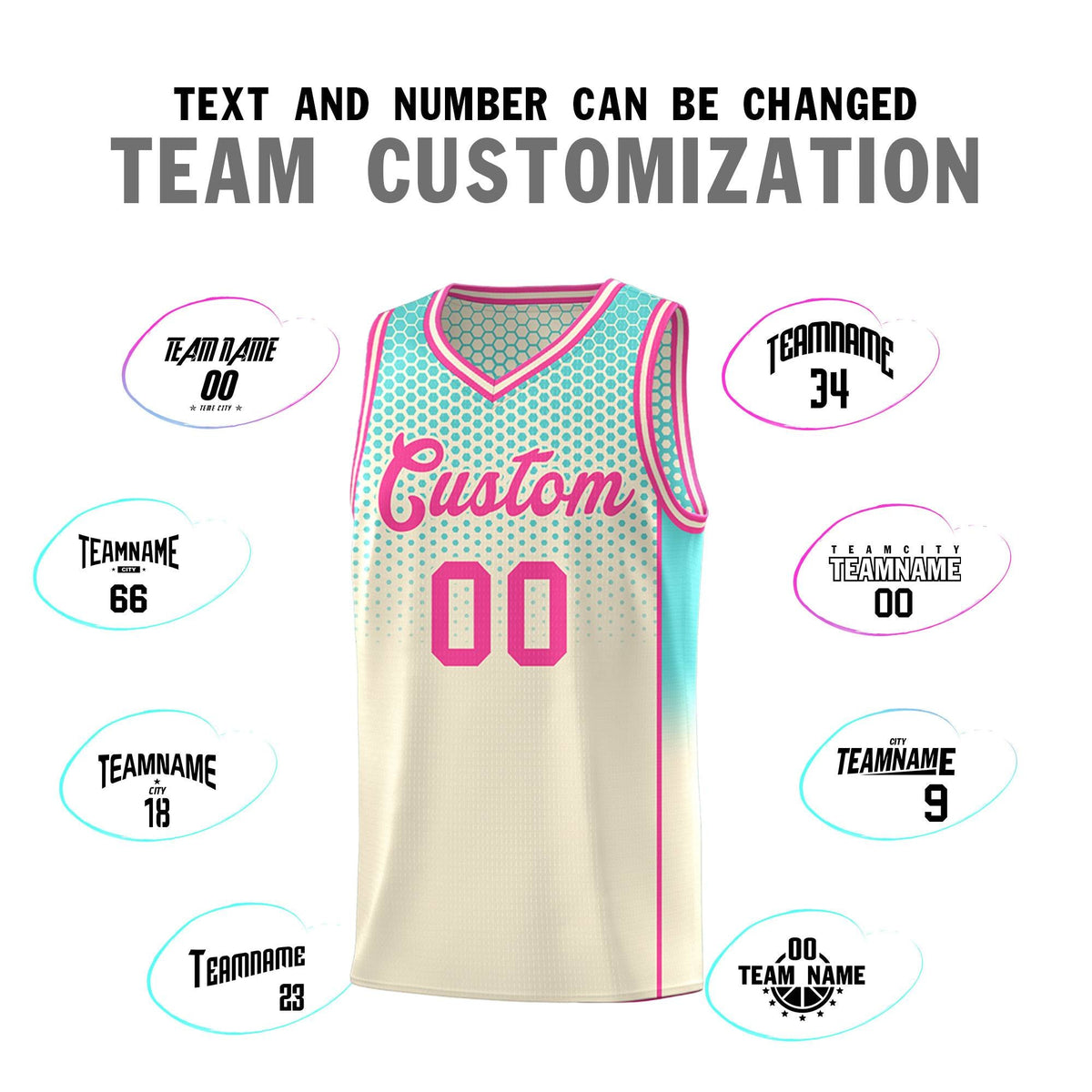 Custom Cream Bright Green Reversible Side Gradient Sports Uniform Dot Pattern Basketball Jersey Kits