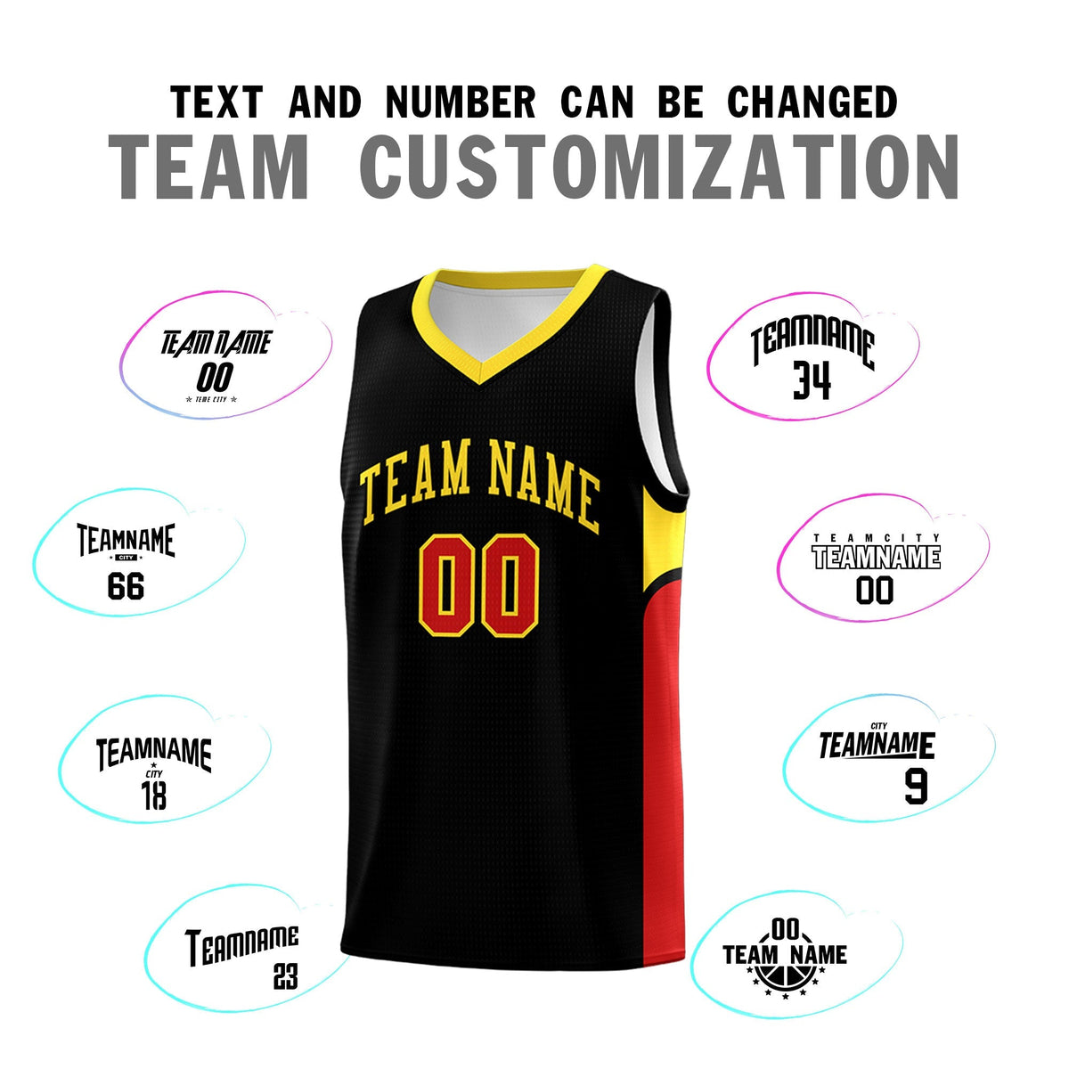 Custom Black White Side U-shaped Patttern Double Side Sports Uniform Basketball Jersey|KXKSHOP