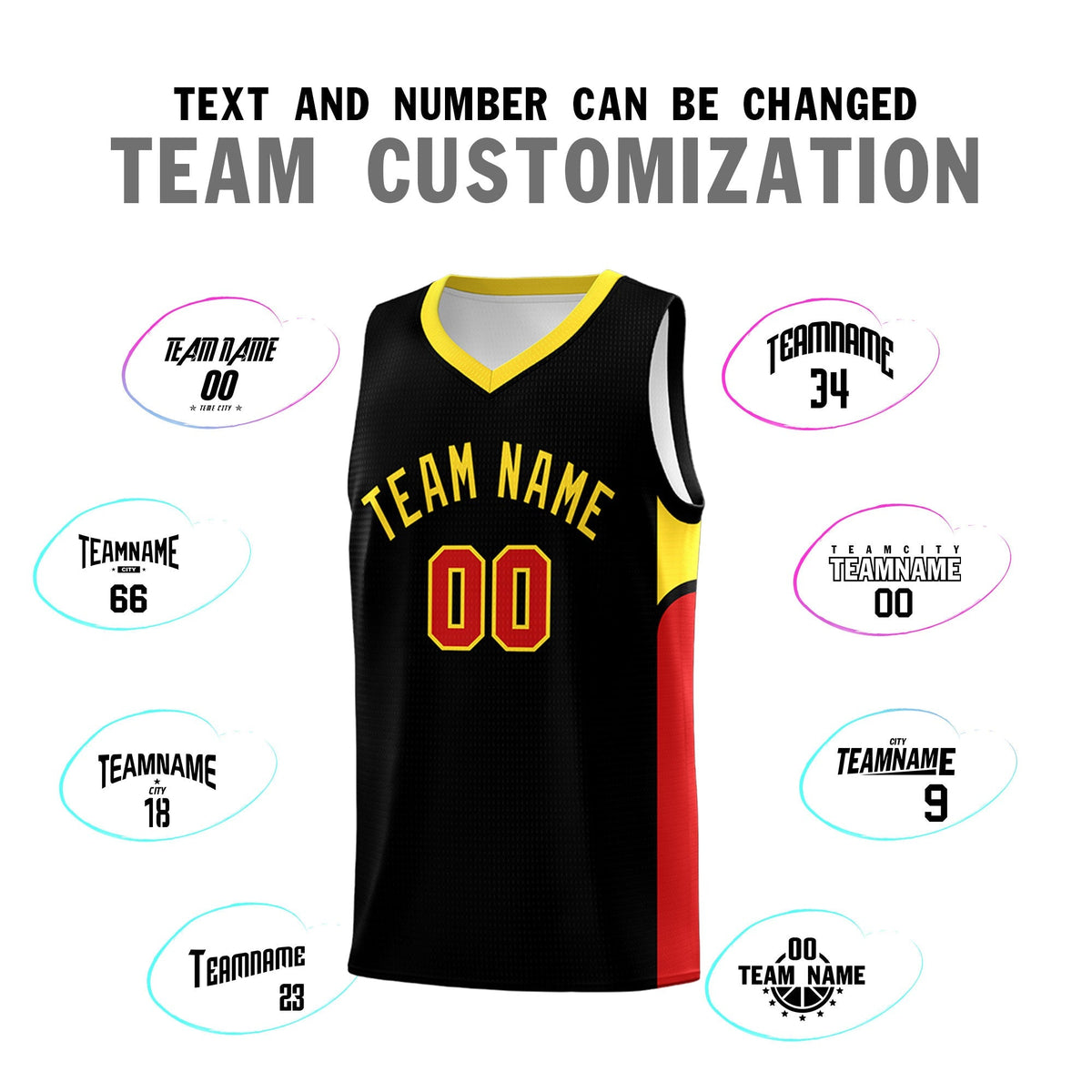Custom Black White Side U-shaped Patttern Double Side Sports Uniform Basketball Jersey|KXKSHOP