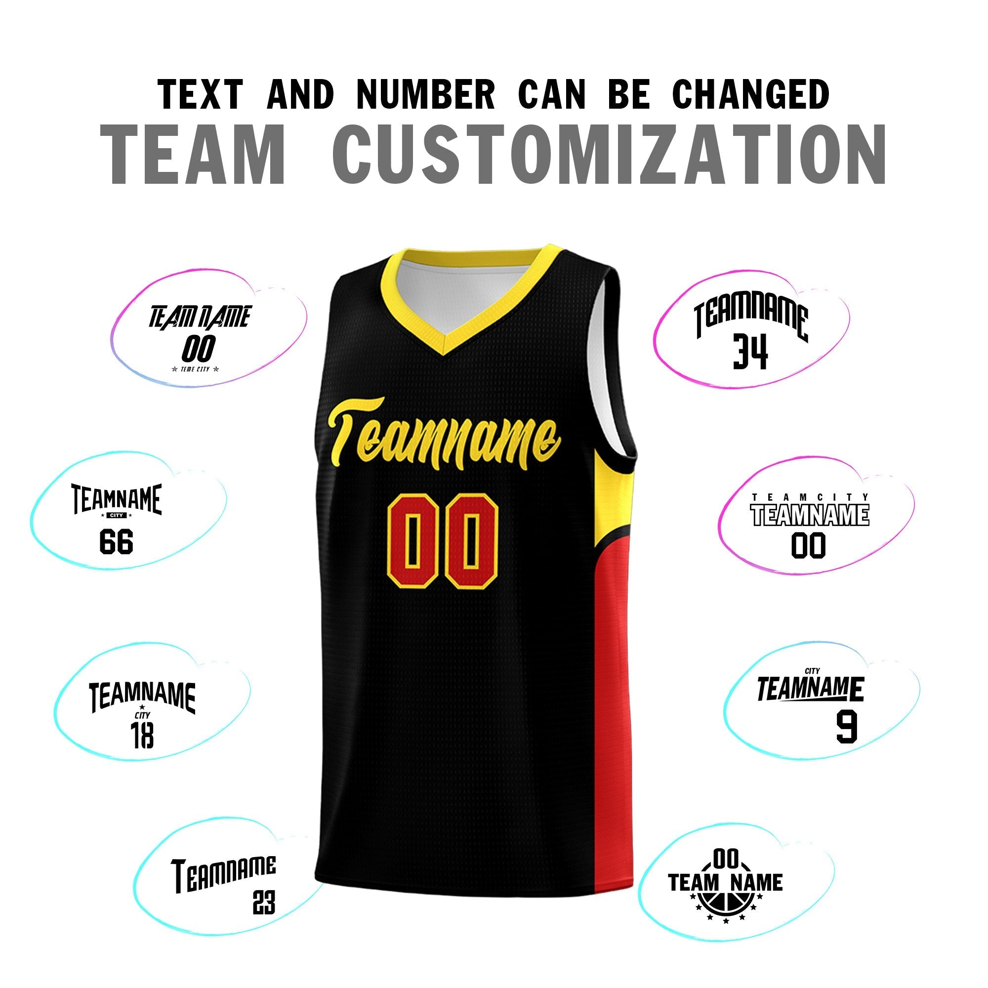 Custom Black White Side U-shaped Patttern Double Side Sports Uniform Basketball Jersey|KXKSHOP