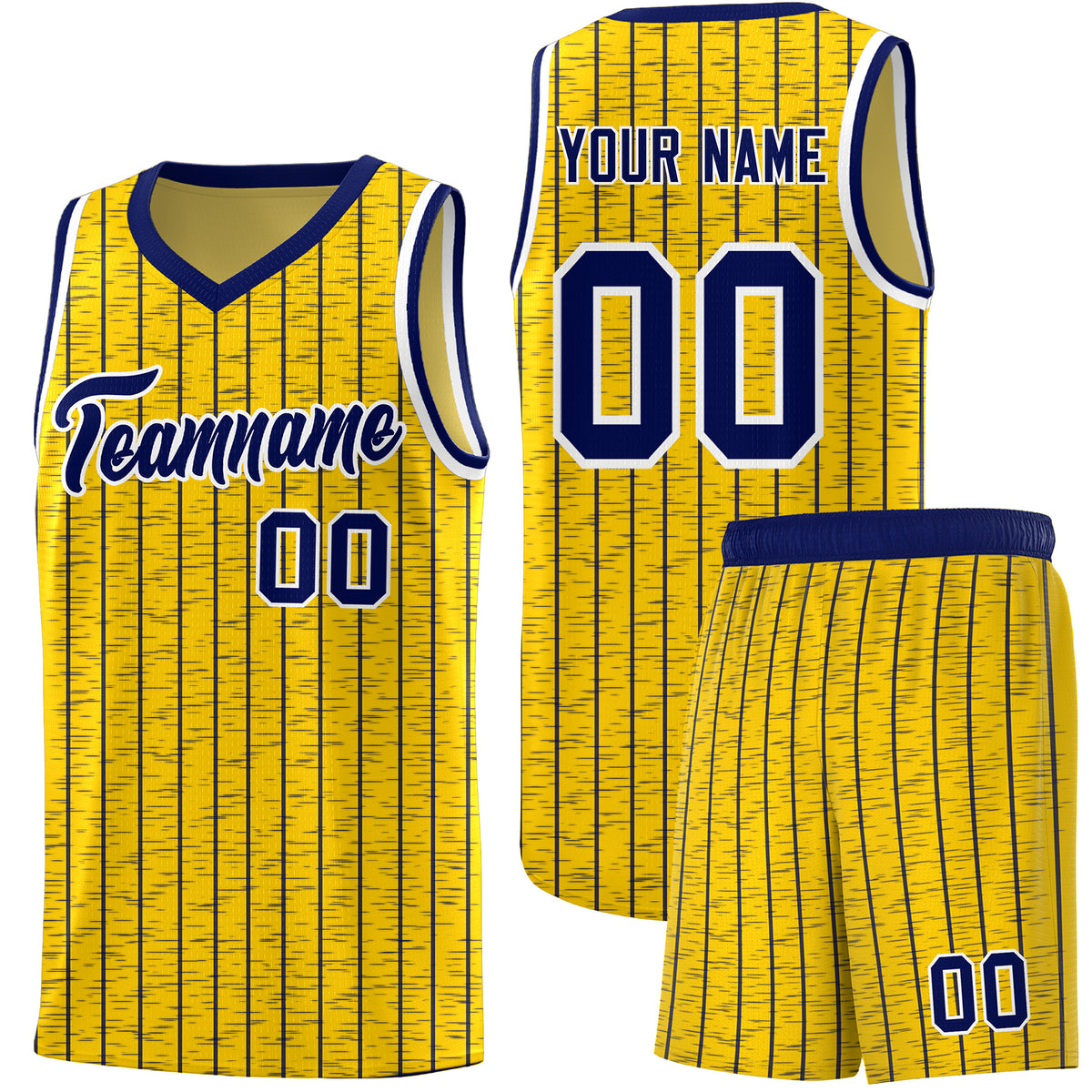 Custom Gold Custom Gray Pinstripe Retro Sets Uniform Basketball Jersey