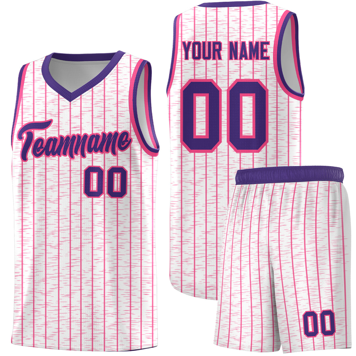 Custom White Custom Gray Pinstripe Retro Sets Uniform Basketball Jersey