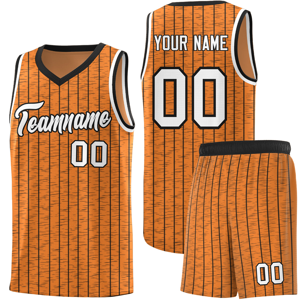 Custom Gold Orange Custom Gray Pinstripe Retro Sets Uniform Basketball Jersey