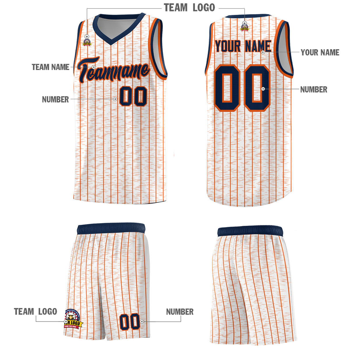 Custom White Custom Gray Pinstripe Retro Sets Uniform Basketball Jersey