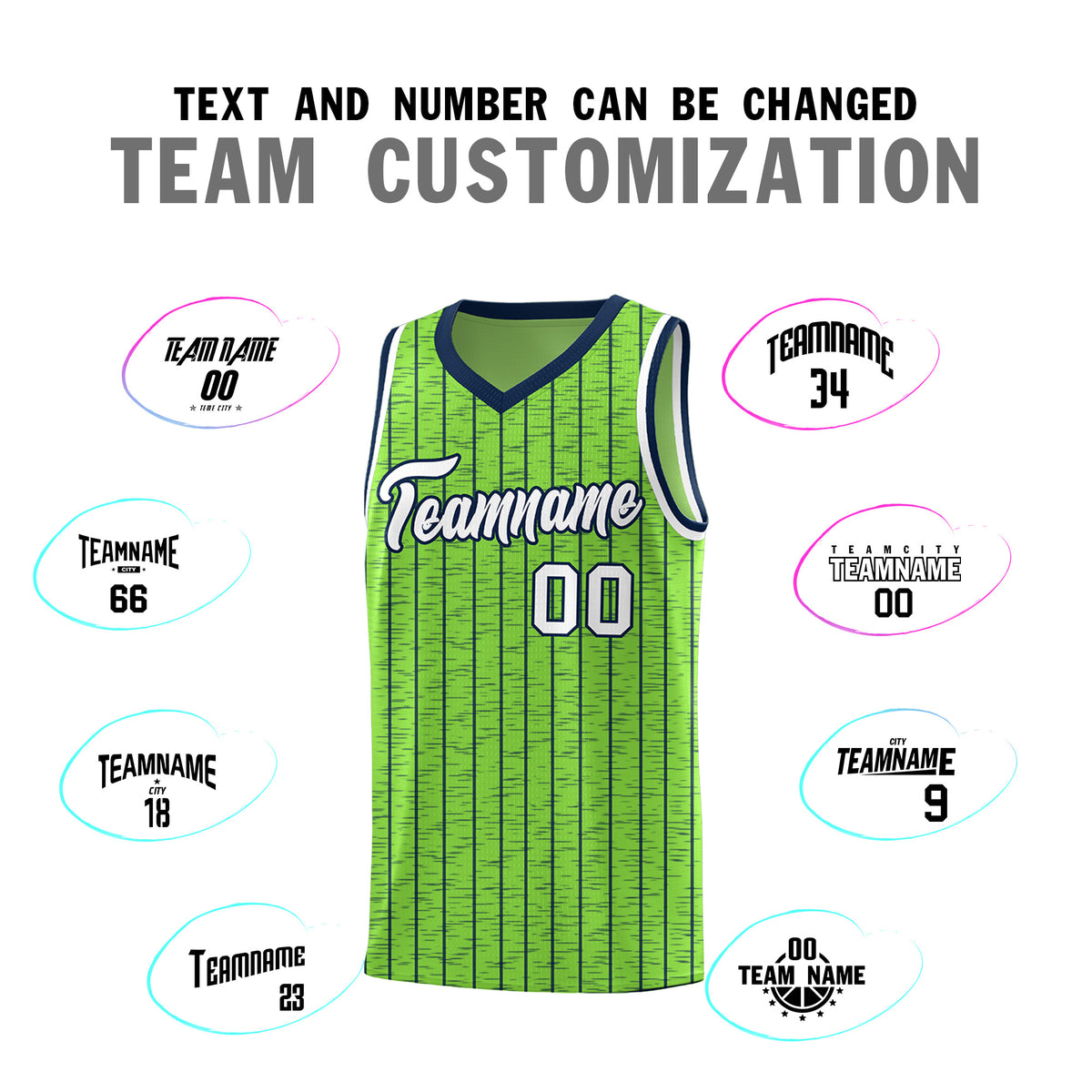 Custom Fluorescent Green Custom Gray Pinstripe Retro Sets Uniform Basketball Jersey