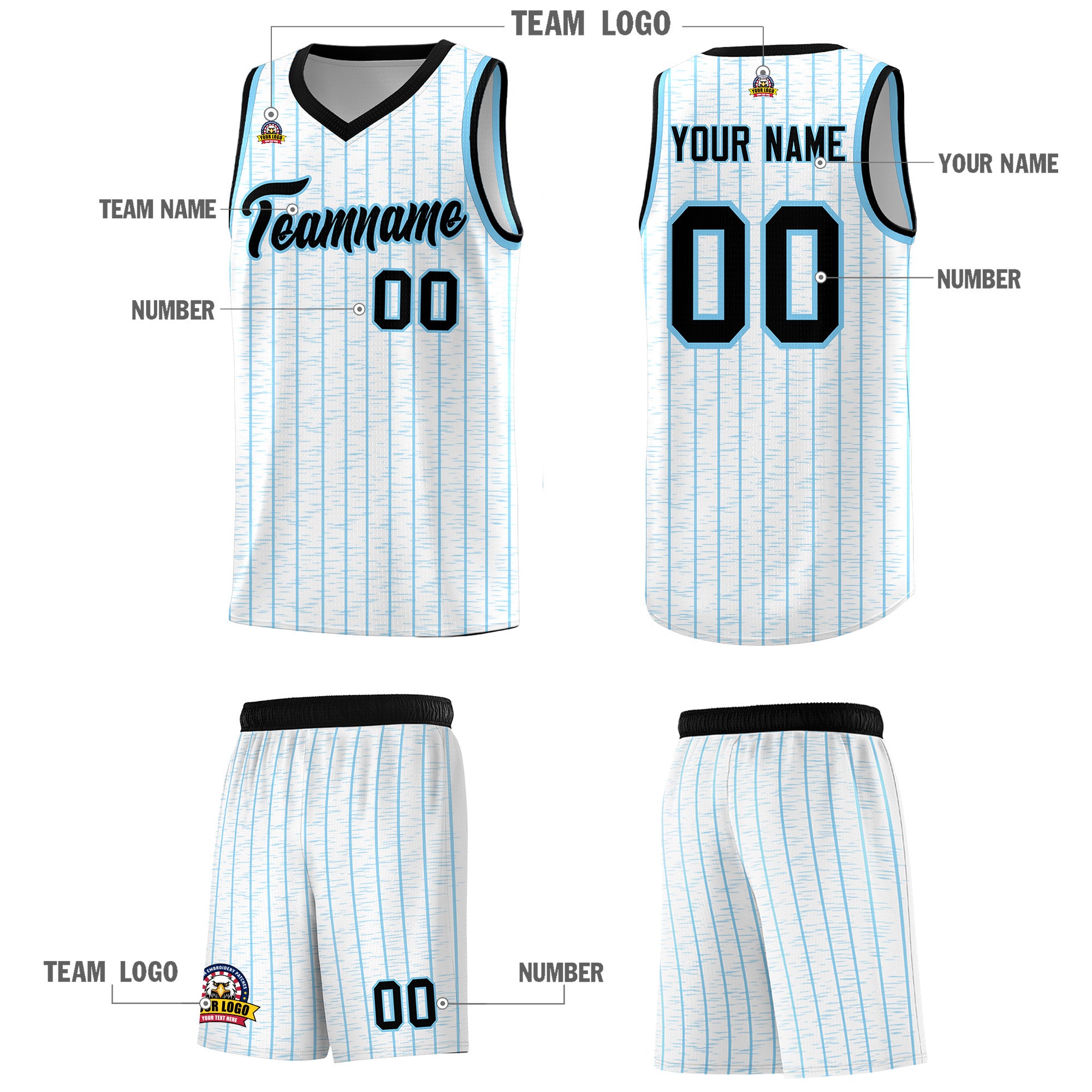 Custom White Custom Gray Pinstripe Retro Sets Uniform Basketball Jersey