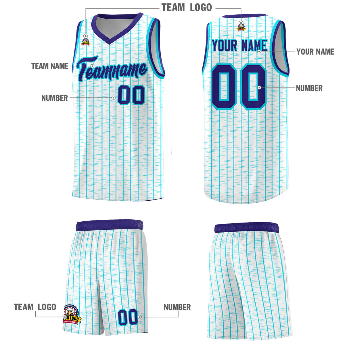 Custom White Custom Gray Pinstripe Retro Sets Uniform Basketball Jersey