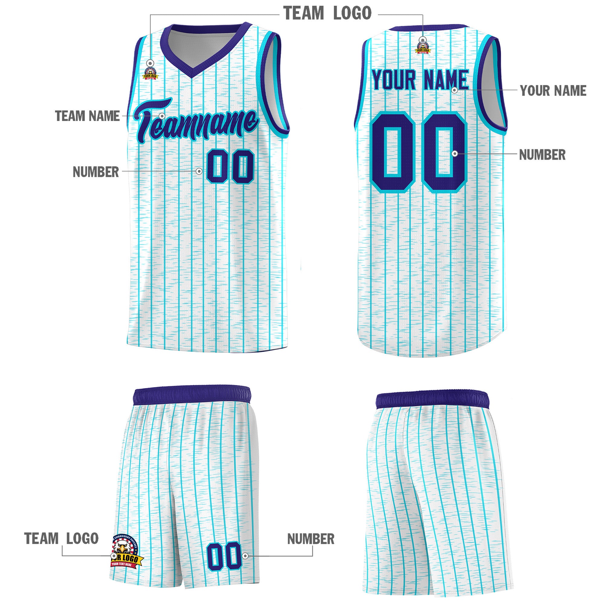 Custom White Custom Gray Pinstripe Retro Sets Uniform Basketball Jersey
