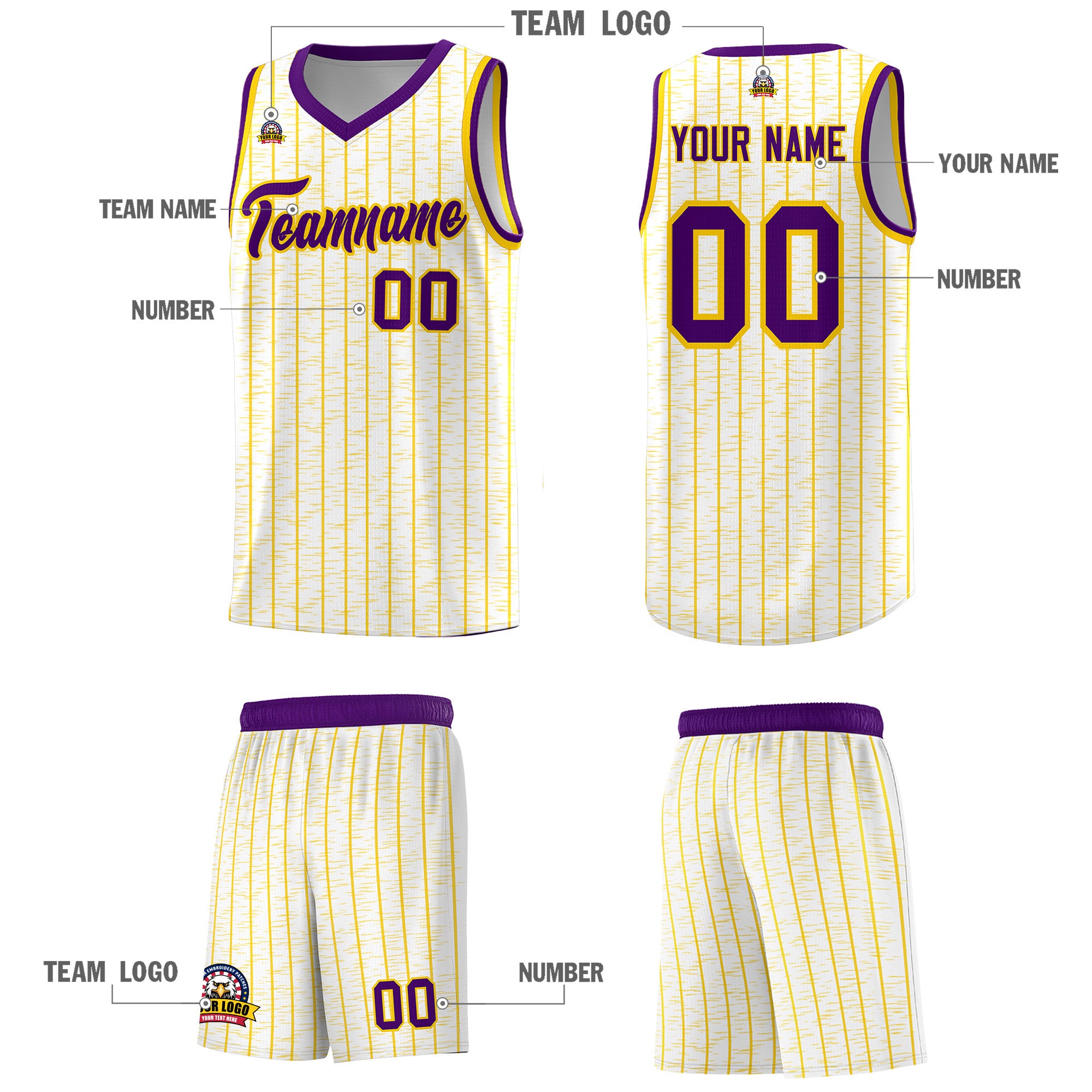 Custom White Custom Gray Pinstripe Retro Sets Uniform Basketball Jersey