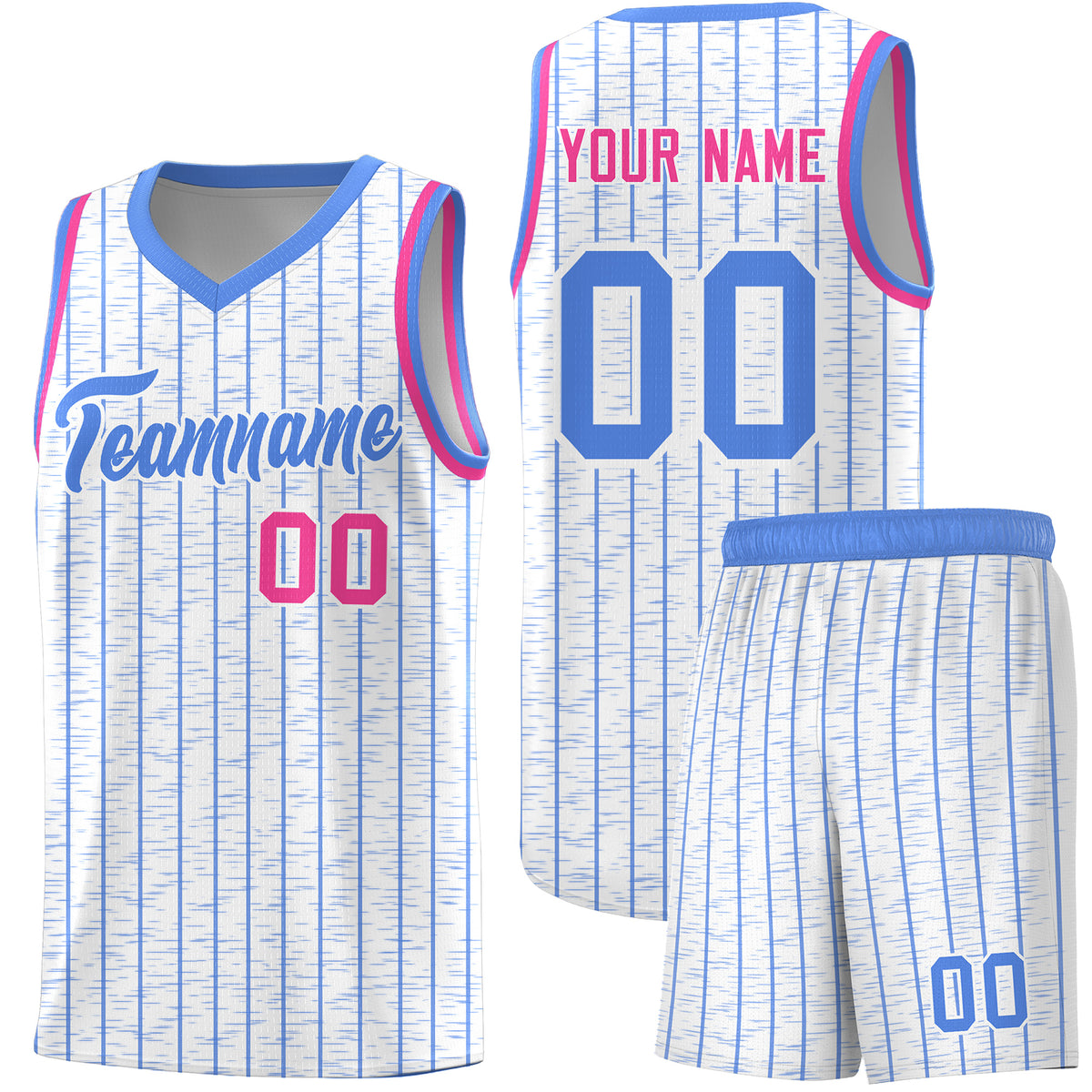 Custom White Custom Gray Pinstripe Retro Sets Uniform Basketball Jersey