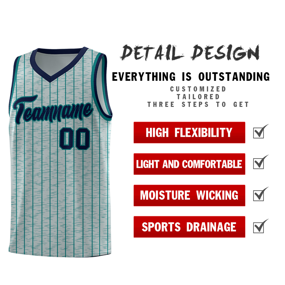 Custom Gray Custom Gray Pinstripe Retro Sets Uniform Basketball Jersey