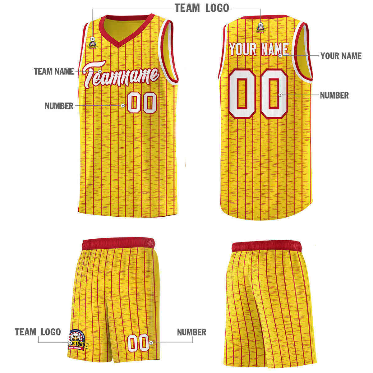 Custom Gold Custom Gray Pinstripe Retro Sets Uniform Basketball Jersey