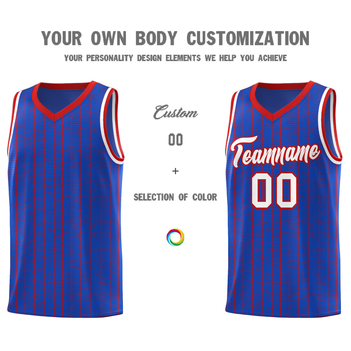 Custom Royal Blue Custom Gray Pinstripe Retro Sets Uniform Basketball Jersey