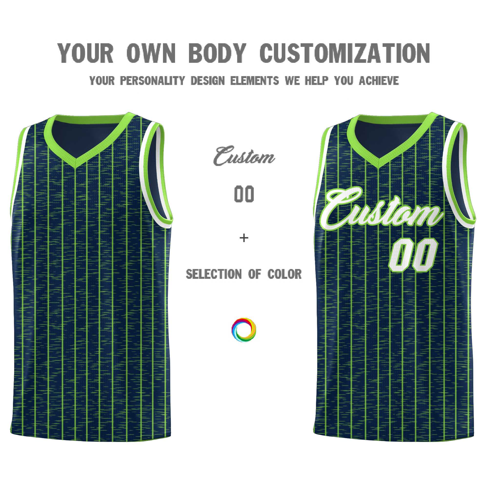 Custom Navy Custom Gray Pinstripe Retro Sets Uniform Basketball Jersey