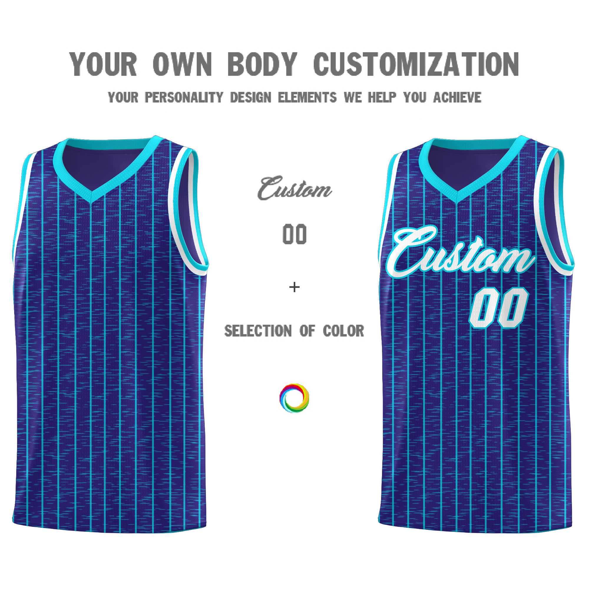 Custom Royal Custom Gray Pinstripe Retro Sets Uniform Basketball Jersey