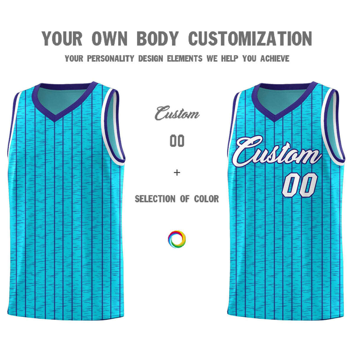 Custom Sky Blue Custom Gray Pinstripe Retro Sets Uniform Basketball Jersey