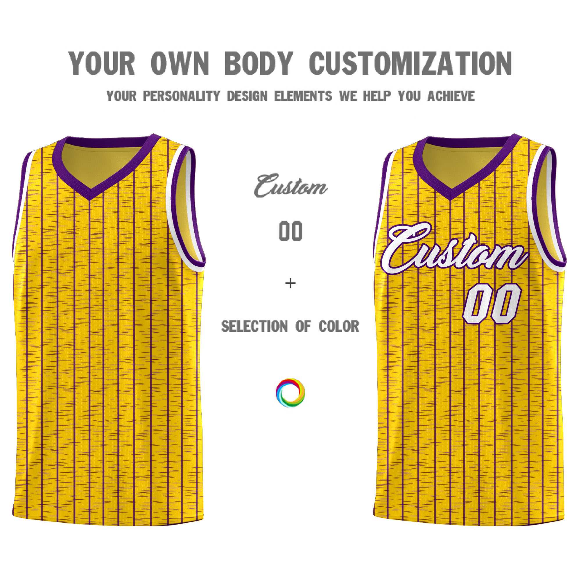 Custom Gold Custom Gray Pinstripe Retro Sets Uniform Basketball Jersey