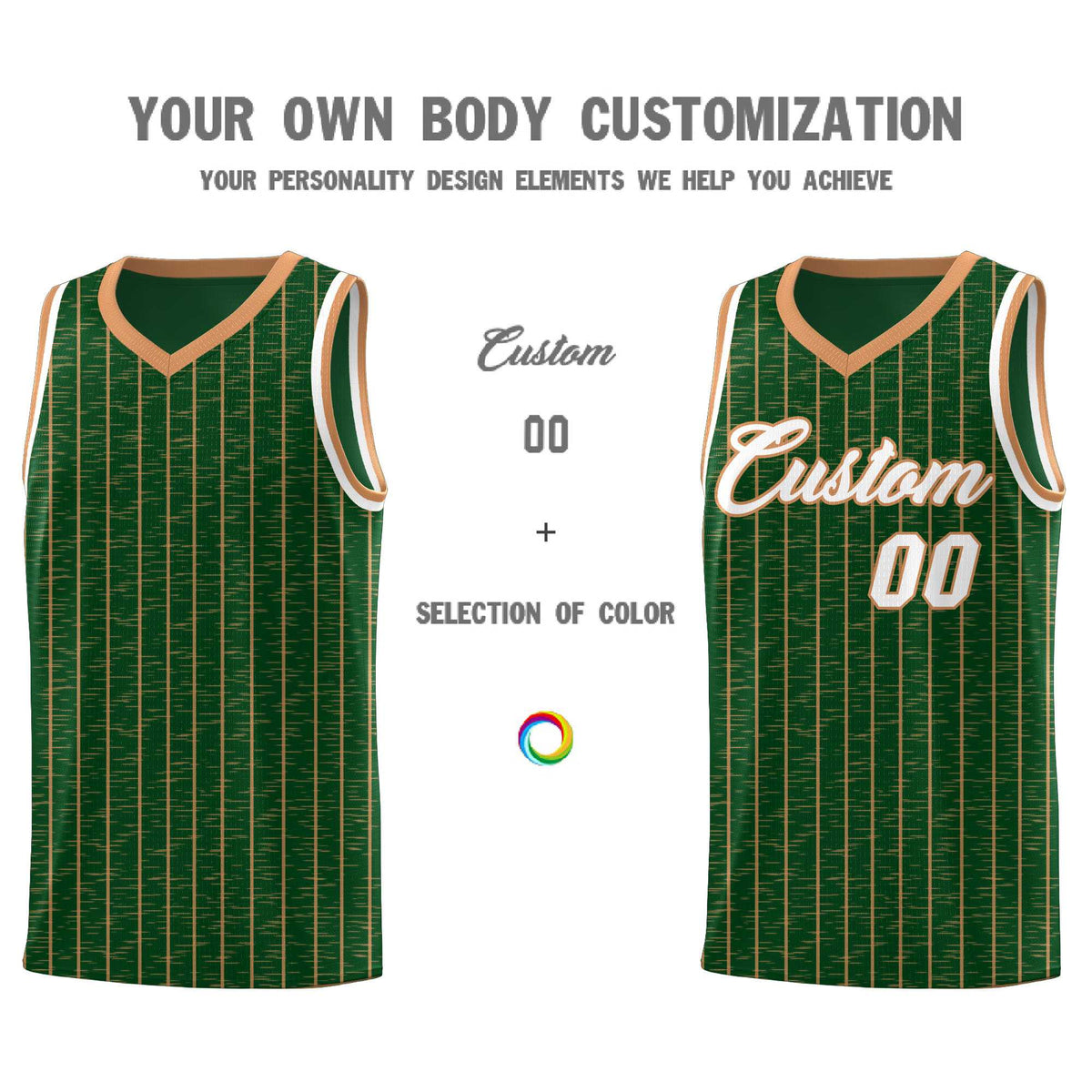 Custom Green Custom Gray Pinstripe Retro Sets Uniform Basketball Jersey