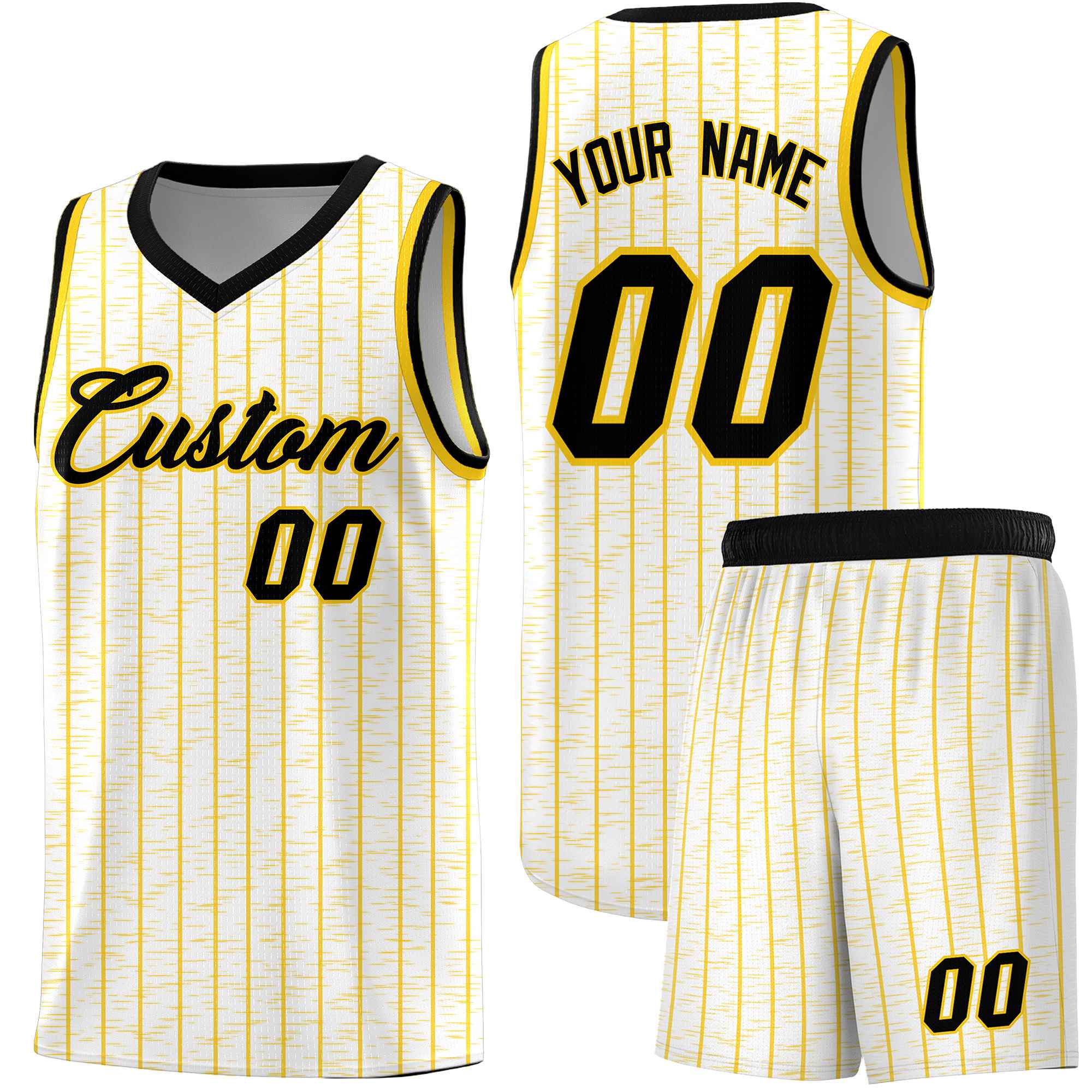 Custom White Custom Gray Pinstripe Retro Sets Uniform Basketball Jersey