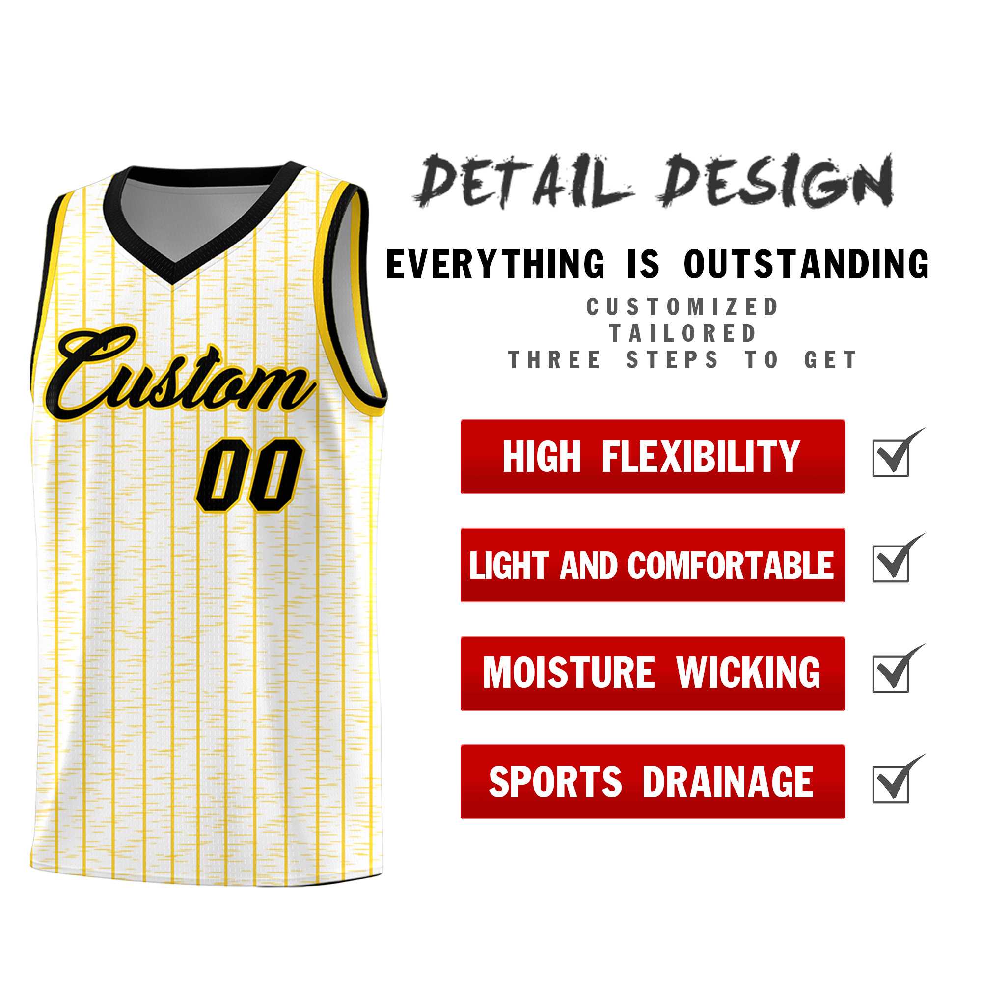 Custom White Custom Gray Pinstripe Retro Sets Uniform Basketball Jersey