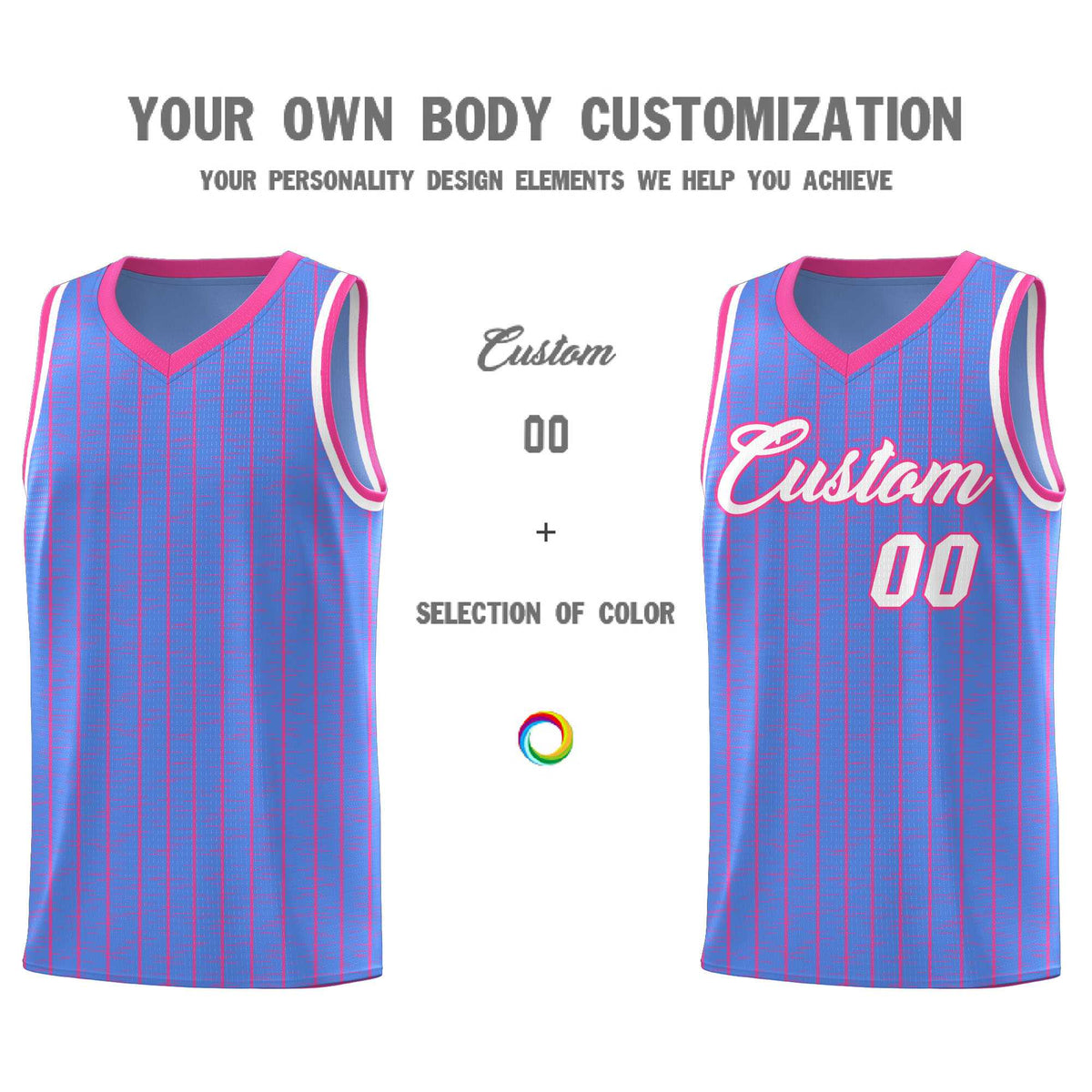 Custom Light Blue Custom Gray Pinstripe Retro Sets Uniform Basketball Jersey