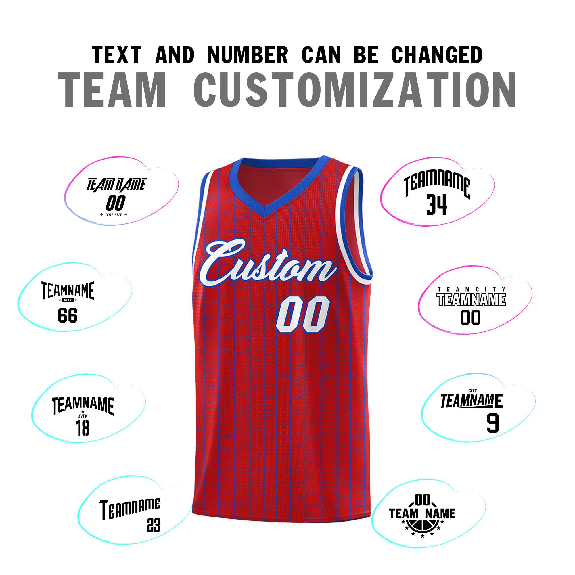 Custom Red Custom Gray Pinstripe Retro Sets Uniform Basketball Jersey