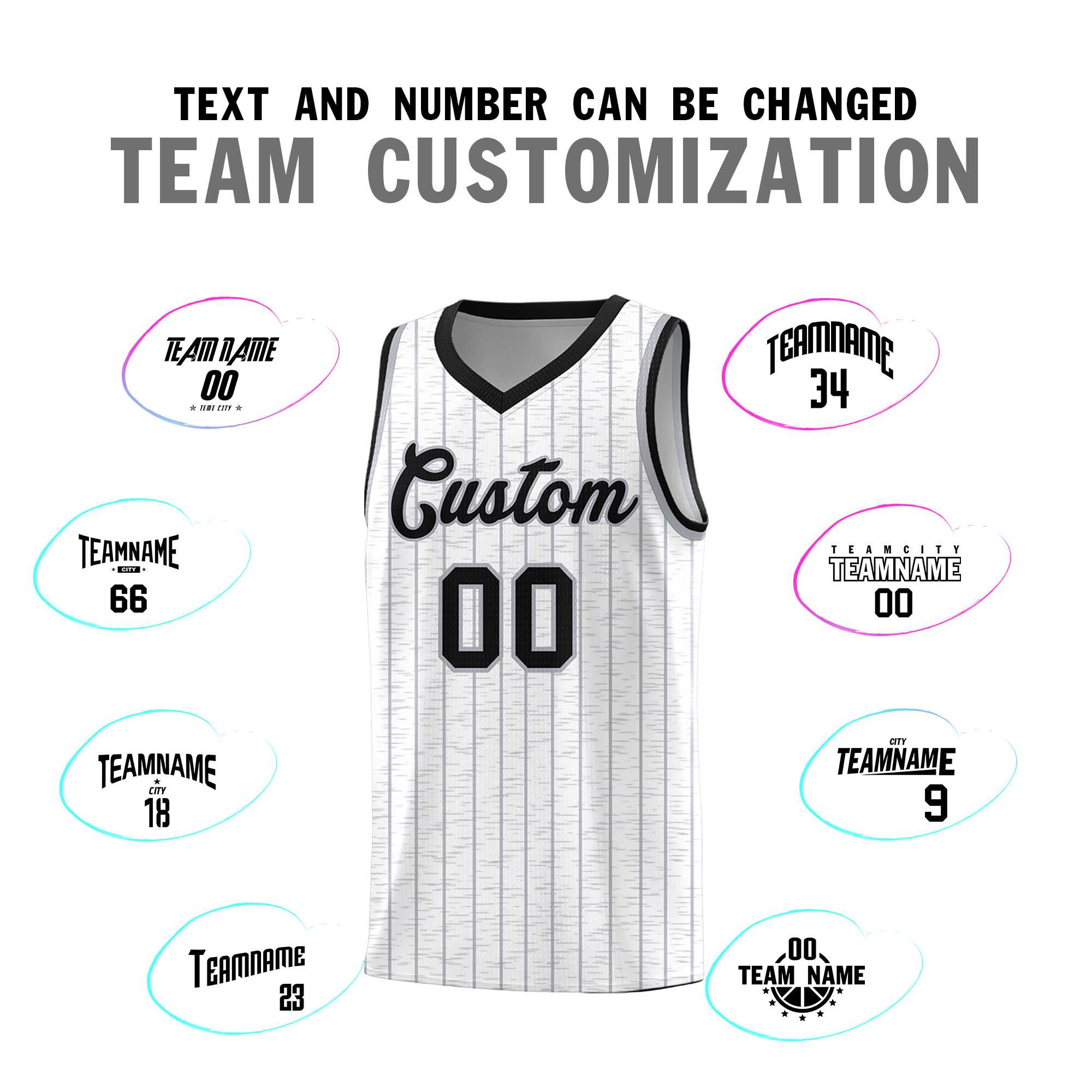 Custom White Custom Gray Pinstripe Retro Sets Uniform Basketball Jersey