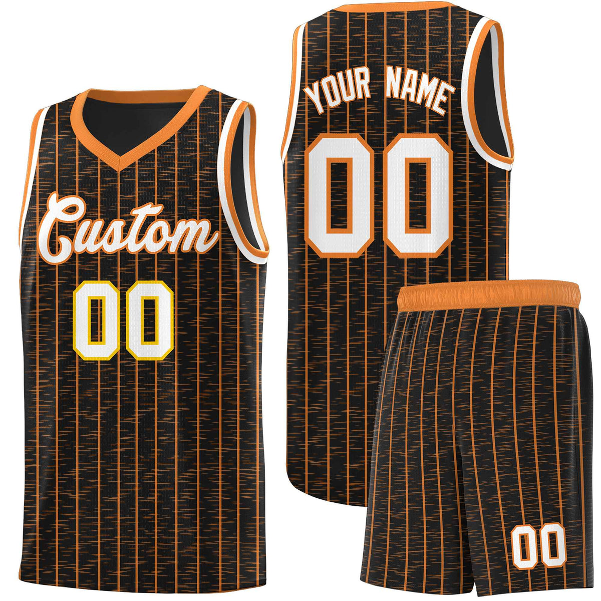 Custom Black Custom Gray Pinstripe Retro Sets Uniform Basketball Jersey