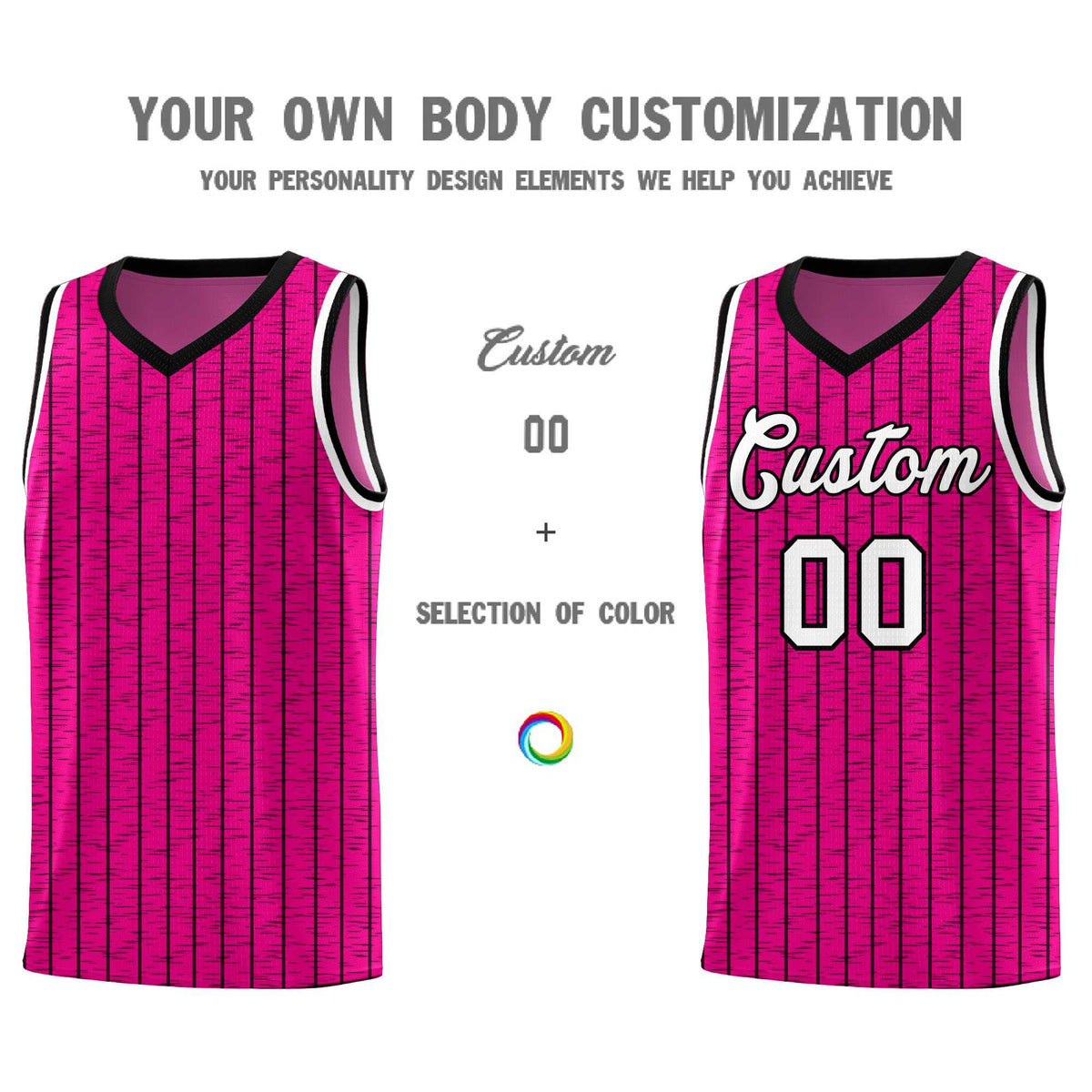 Custom Pink Custom Gray Pinstripe Retro Sets Uniform Basketball Jersey