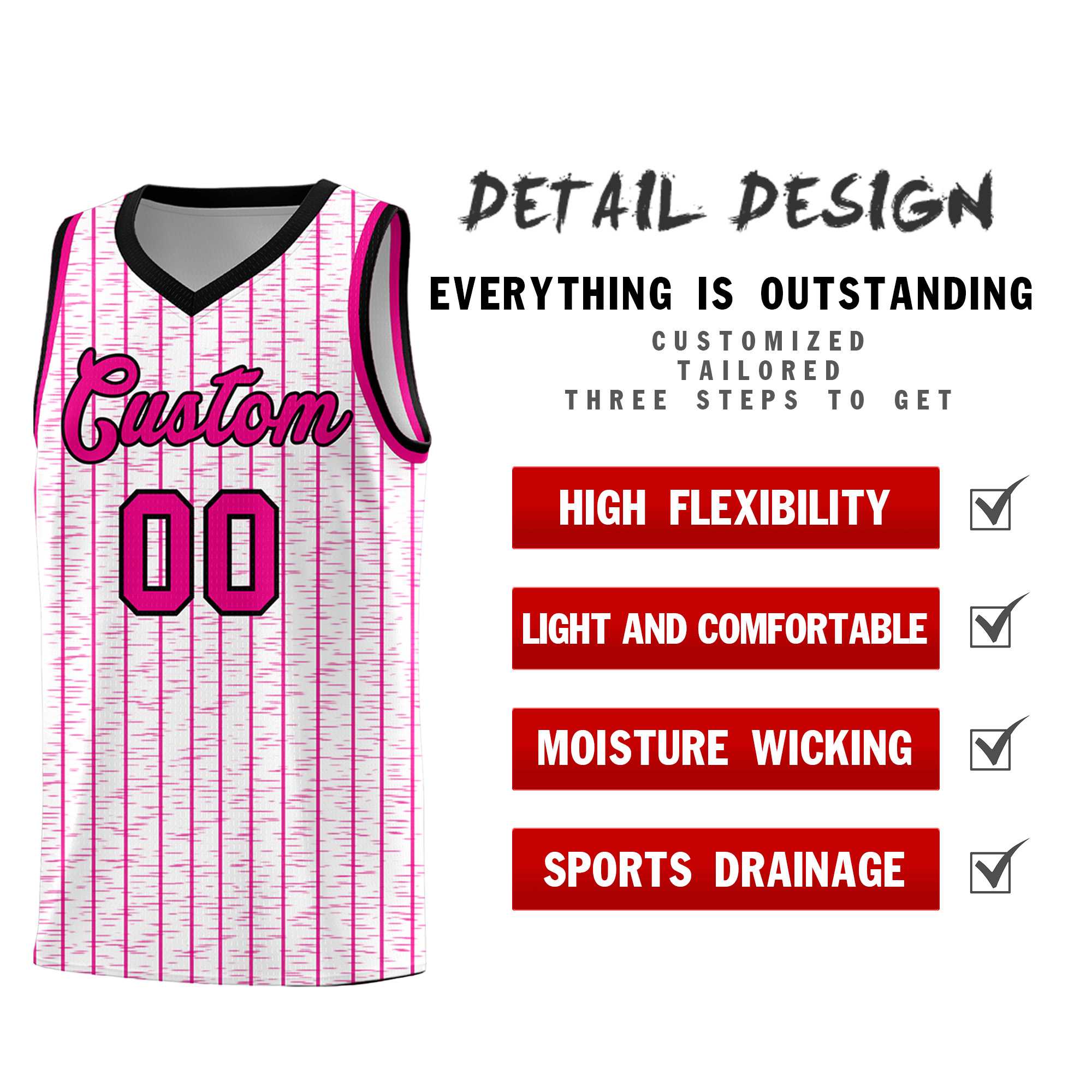 Custom White Custom Gray Pinstripe Retro Sets Uniform Basketball Jersey