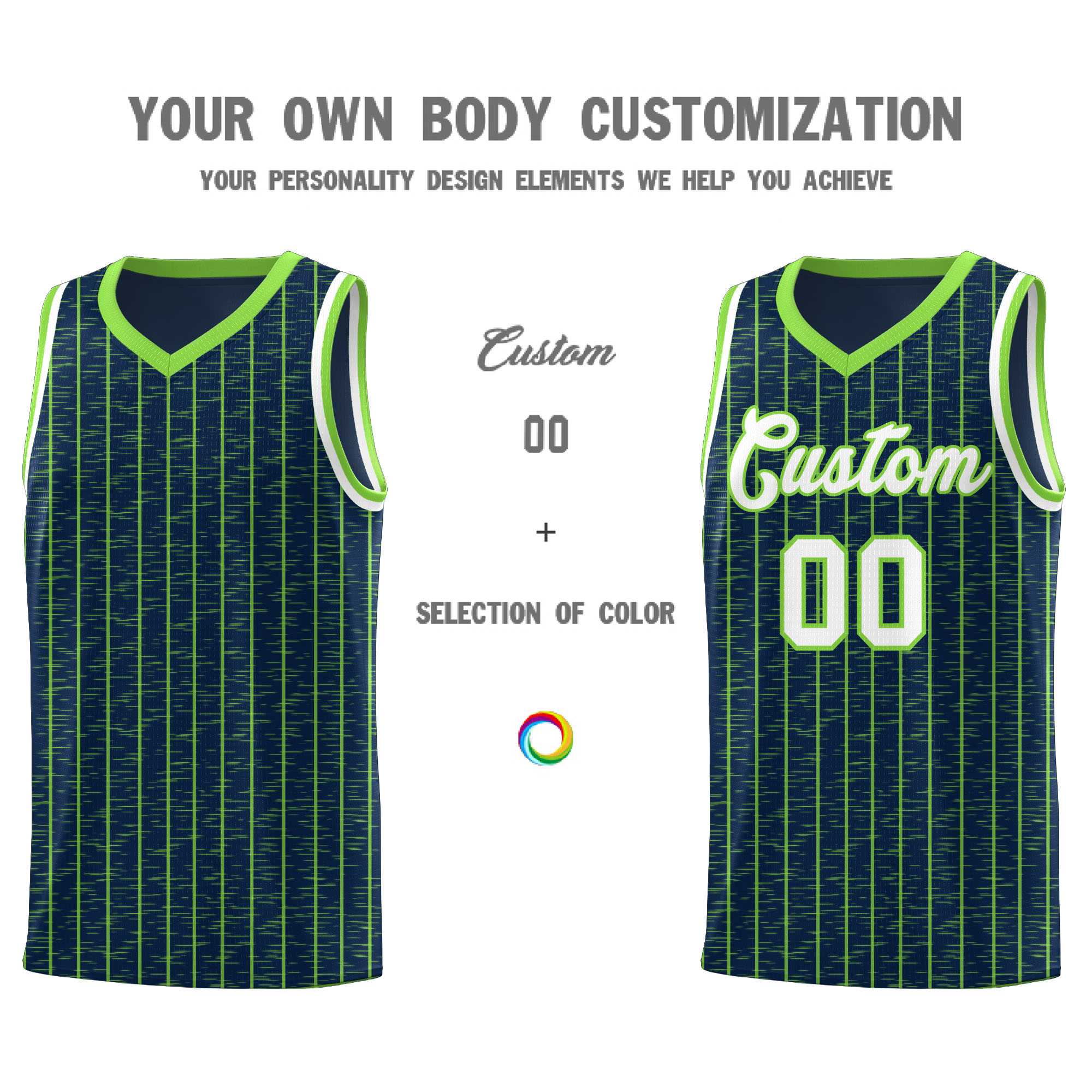 Custom Navy Custom Gray Pinstripe Retro Sets Uniform Basketball Jersey