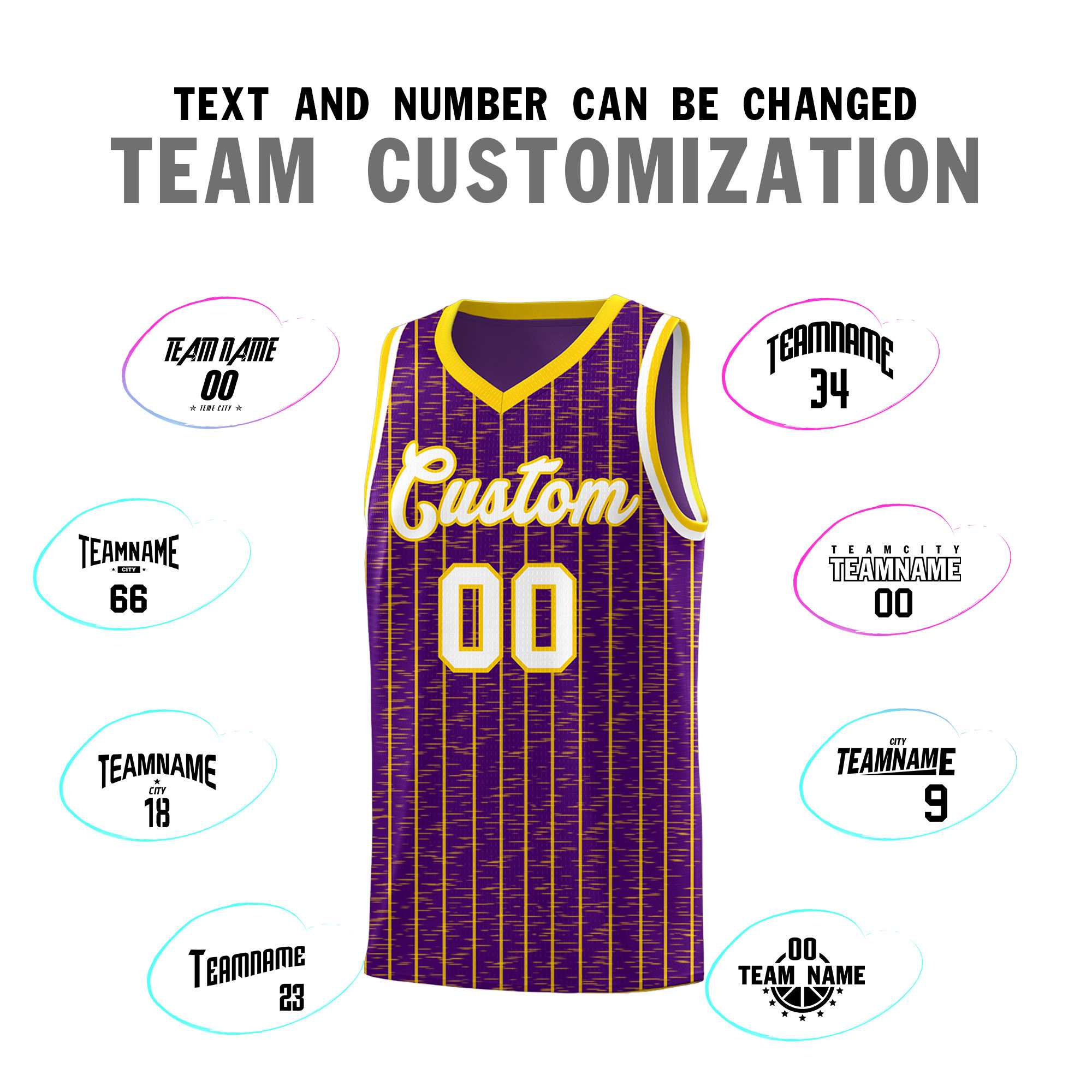 Custom Purple Custom Gray Pinstripe Retro Sets Uniform Basketball Jersey
