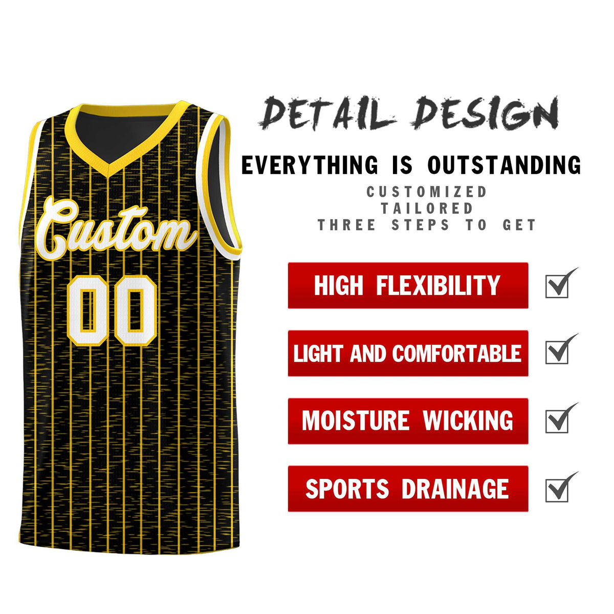 Custom Black Custom Gray Pinstripe Retro Sets Uniform Basketball Jersey