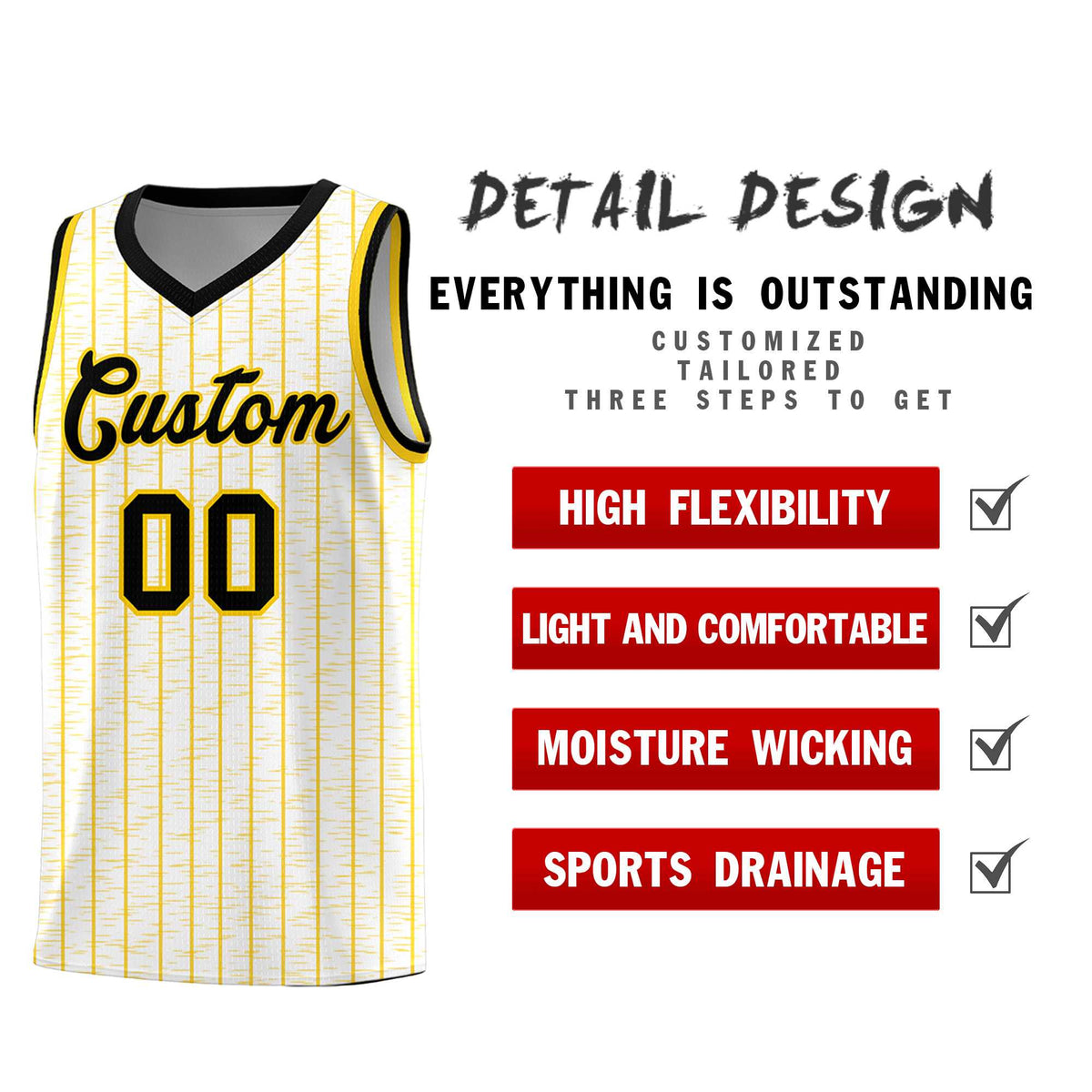 Custom White Custom Gray Pinstripe Retro Sets Uniform Basketball Jersey